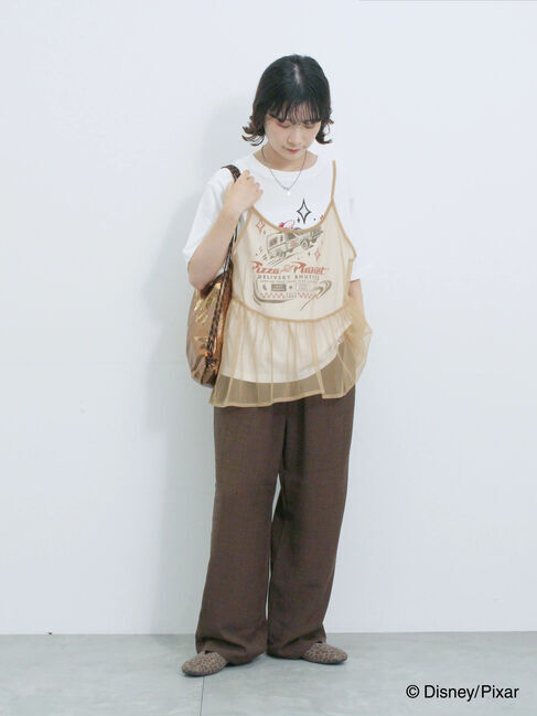 Samansa Mos2 blue「トイ・ストーリー/キャミセットTシャツ」|Tシャツ・カットソー|