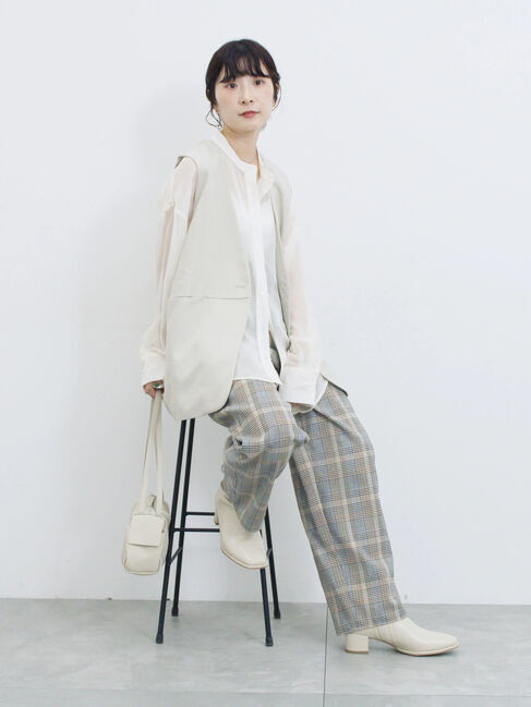 Samansa Mos2 blue「ダブルウエストアソートイージーパンツ」|その他|