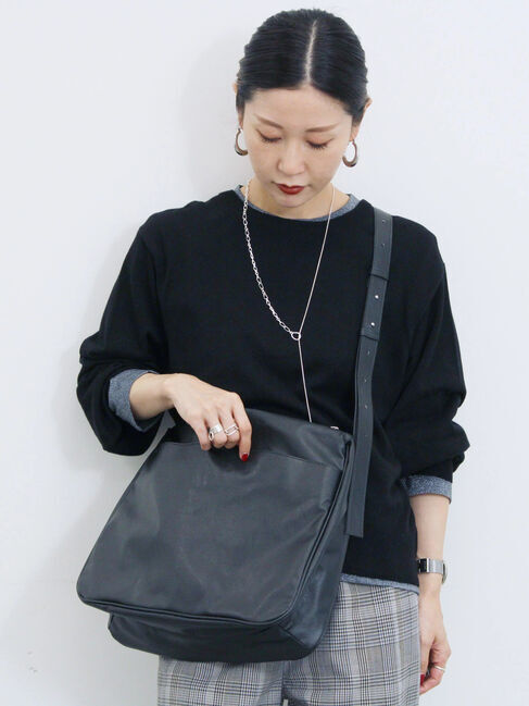 Samansa Mos2 blue「マルチスタイル前後2wayクルーネックカーディガン」|カーディガン|