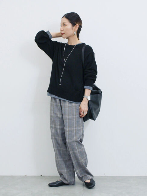 Samansa Mos2 blue「マルチスタイル前後2wayクルーネックカーディガン」|カーディガン|