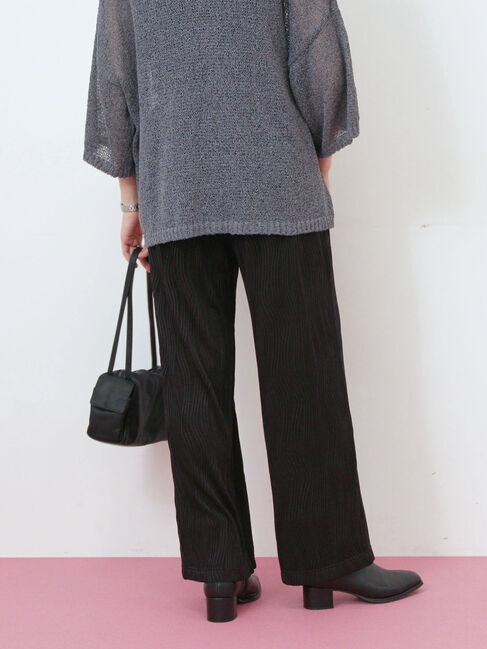 Samansa Mos2 blue「ウェーブカットパンツ」|その他|