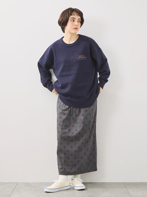 SM2「ロゴ刺繍ニットプルオーバー」|ニット・セーター|ネイビー