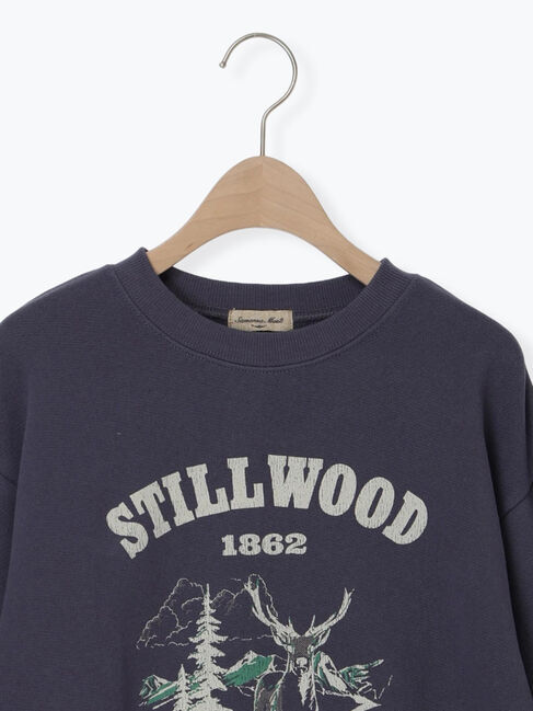 Samansa Mos2「裏毛プリントスウェット」|Tシャツ・カットソー|