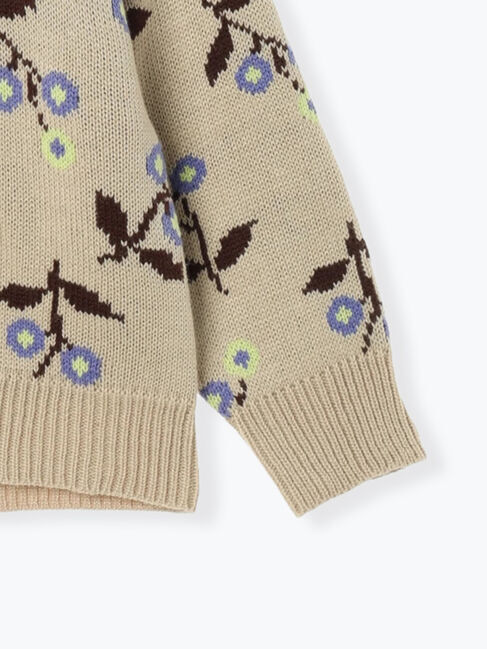 Samansa Mos2 Lagom「花柄ジャカードカーディガン」|カーディガン|