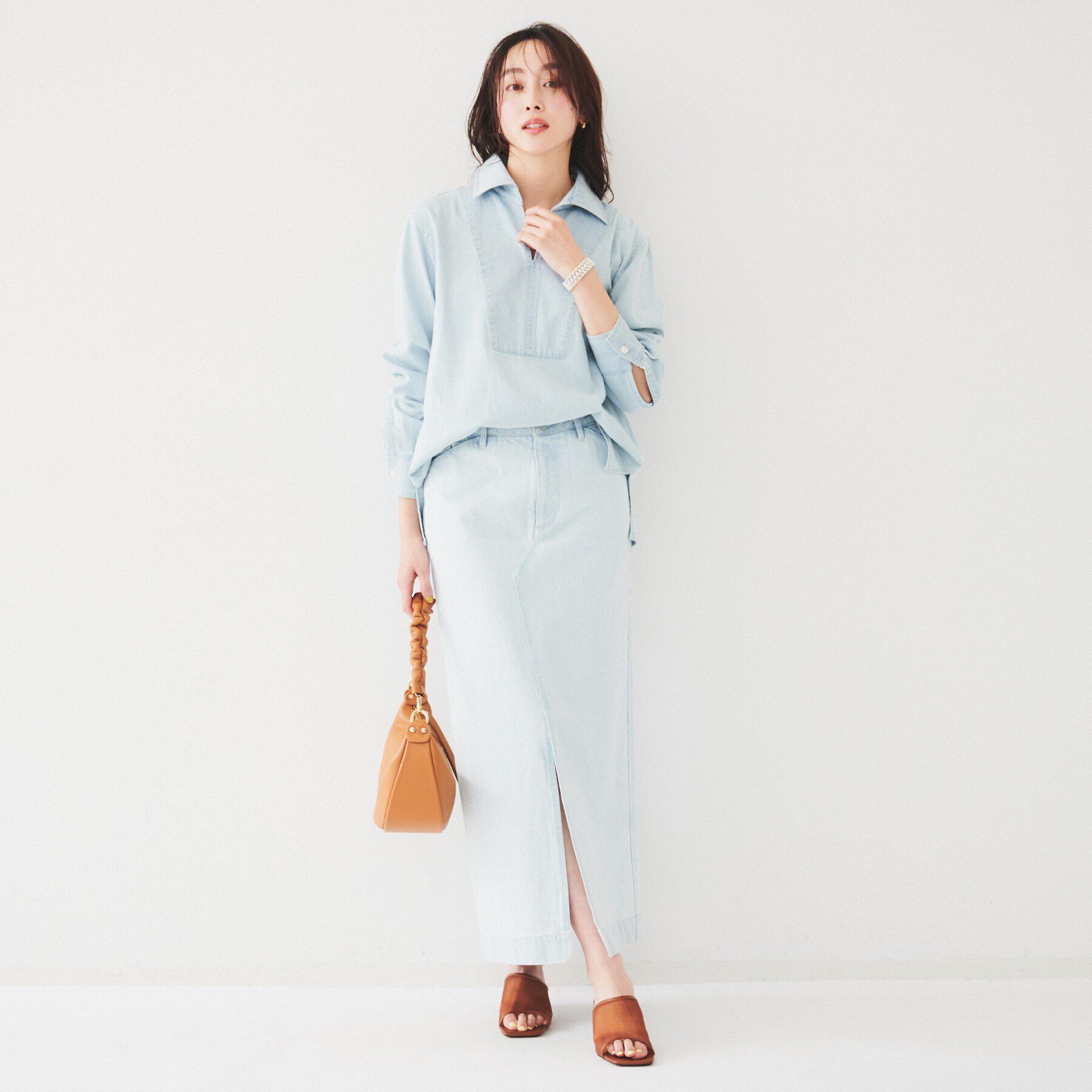 UNTITLED「セミタイトデニムスカート」|スカート|