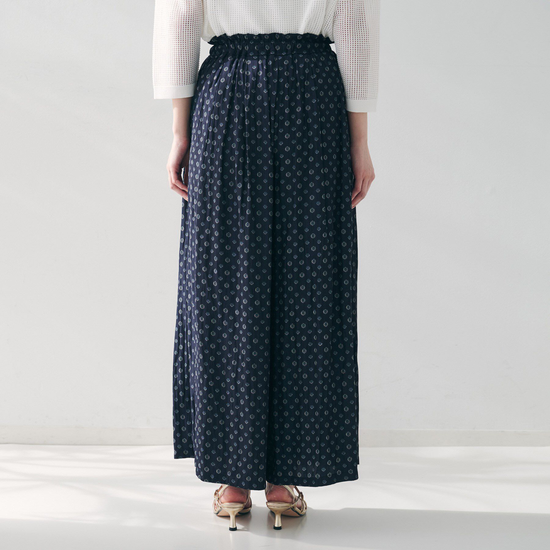 UNTITLED「【セットアップ可能/ウエストゴム】小紋柄パンツ」|その他|