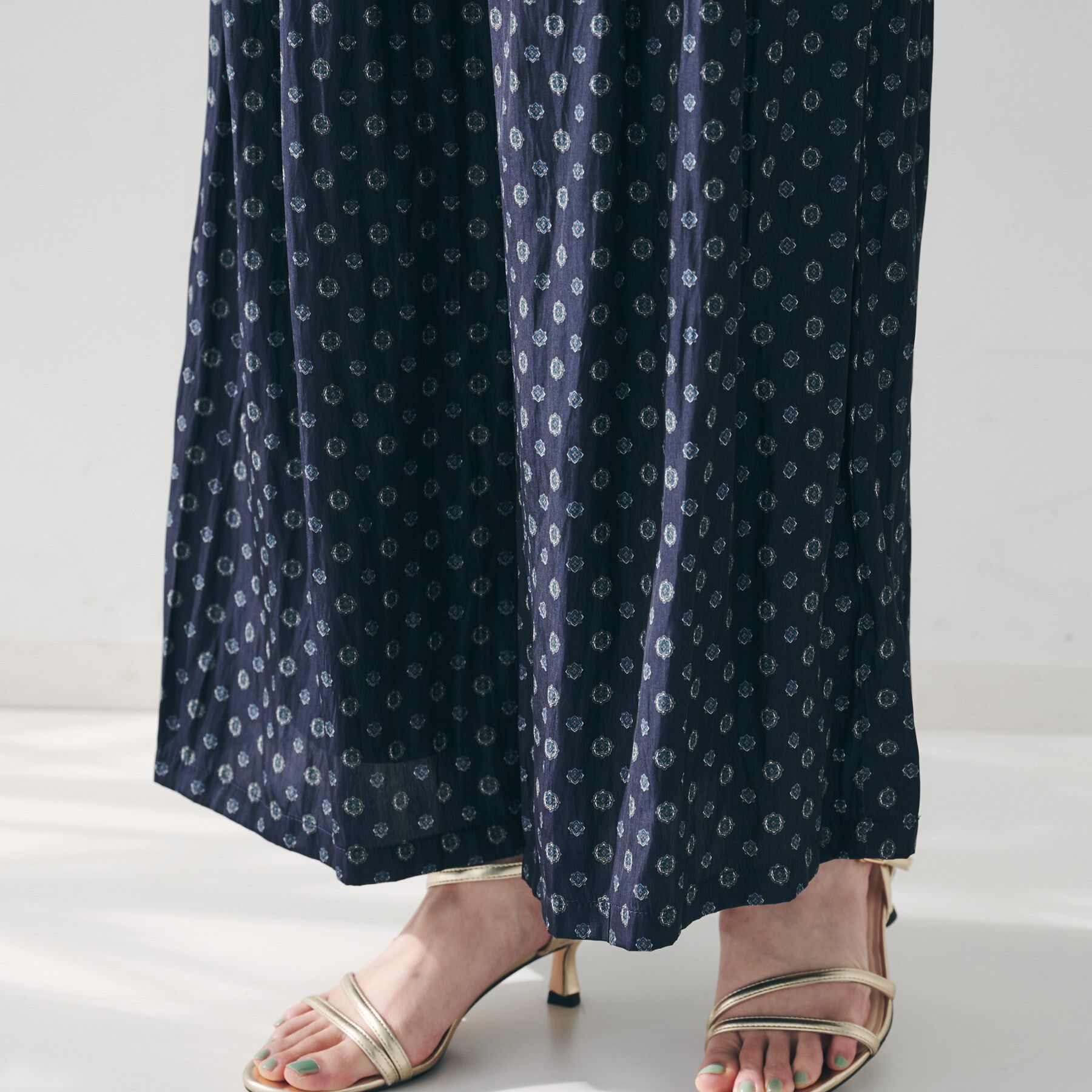 UNTITLED「【セットアップ可能/ウエストゴム】小紋柄パンツ」|その他|