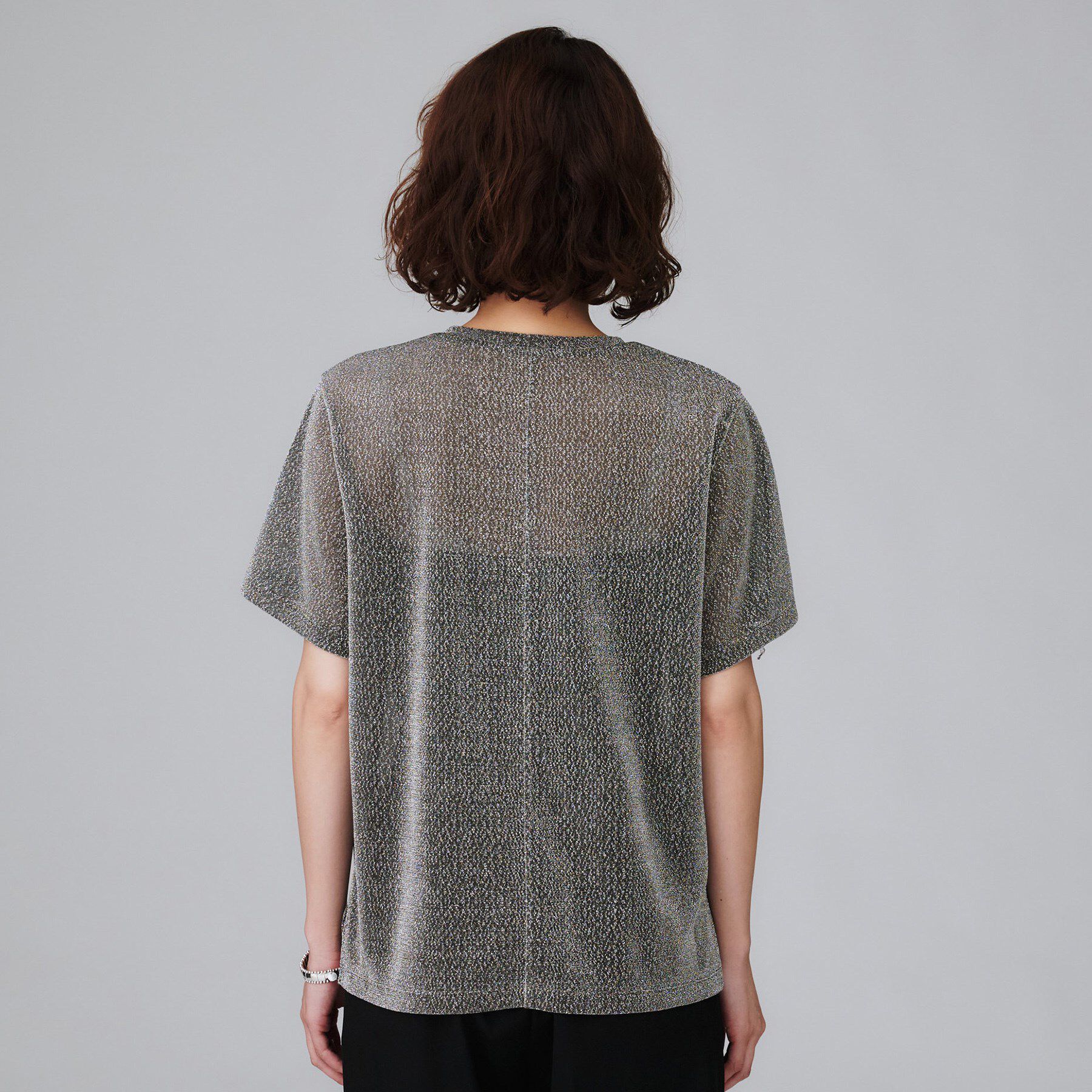 UNTITLED「【洗える】ラメシアーTシャツ」|Tシャツ・カットソー|