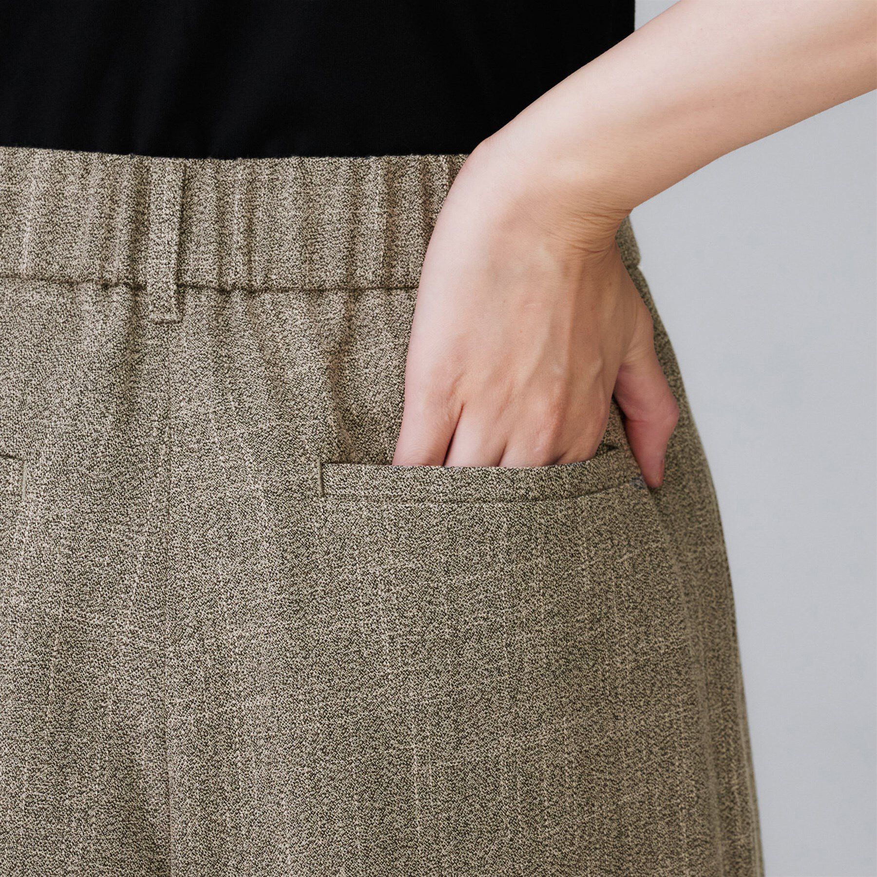 UNTITLED「【セットアップ可/洗える】梳毛調合繊2タックワイドパンツ」|その他|