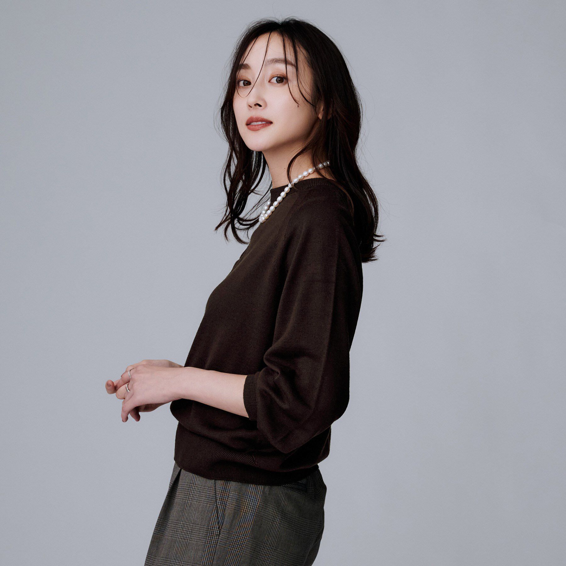 UNTITLED「【8色展開／コンパクト丈】レーヨン混 コクーンニット」|ニット・セーター|