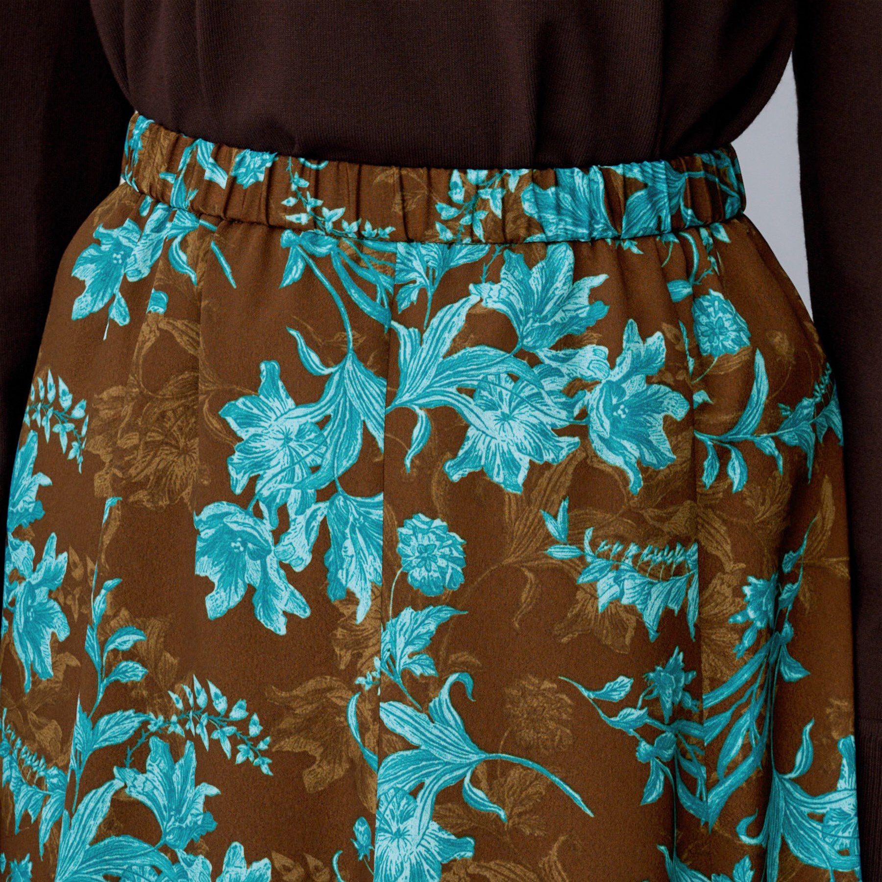 UNTITLED「【セットアップ可/ウエストゴム】オーナメントフラワー スカート」|スカート|