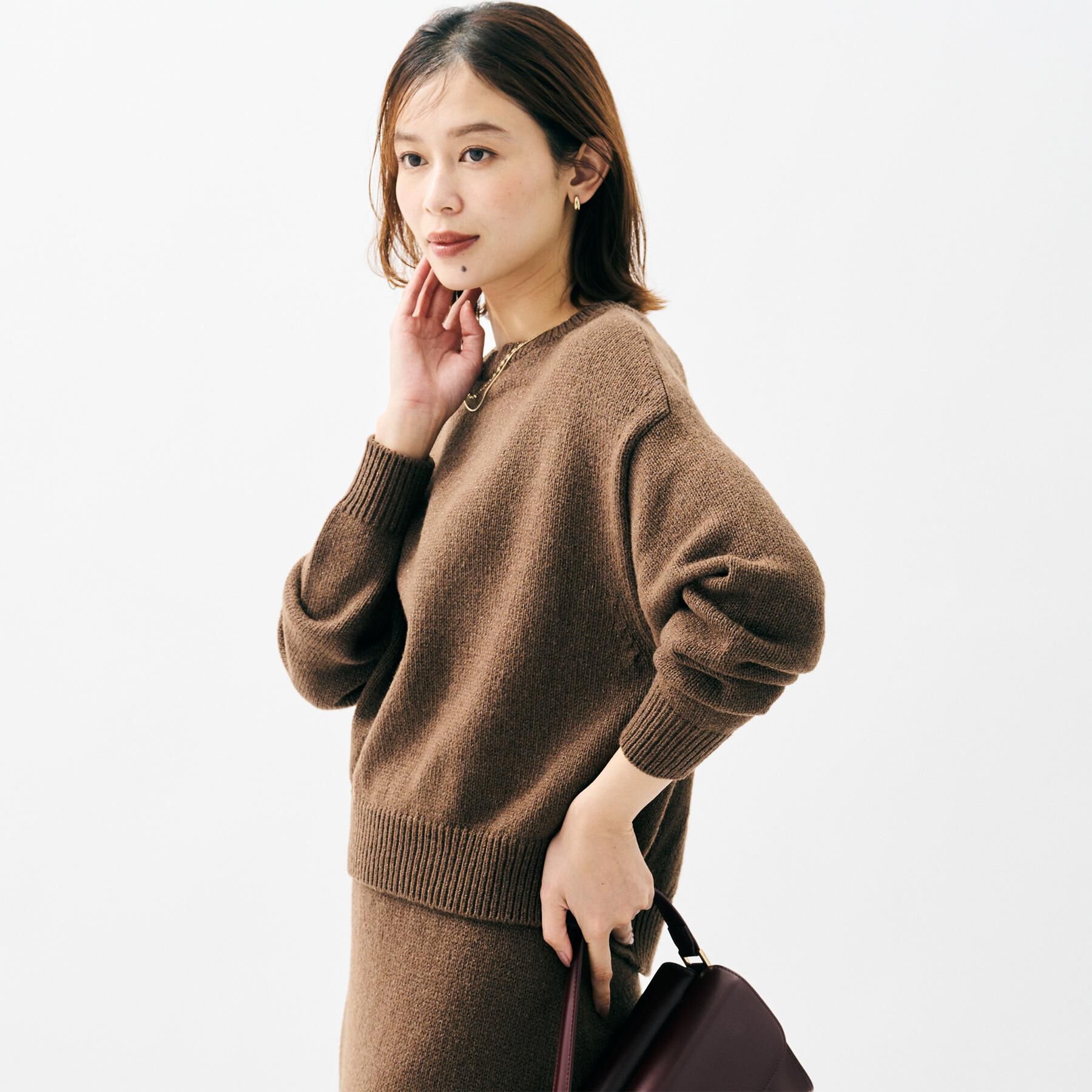 UNTITLED「【セットアップ可/ゆったり】ウール混ラメニット」|ニット・セーター|