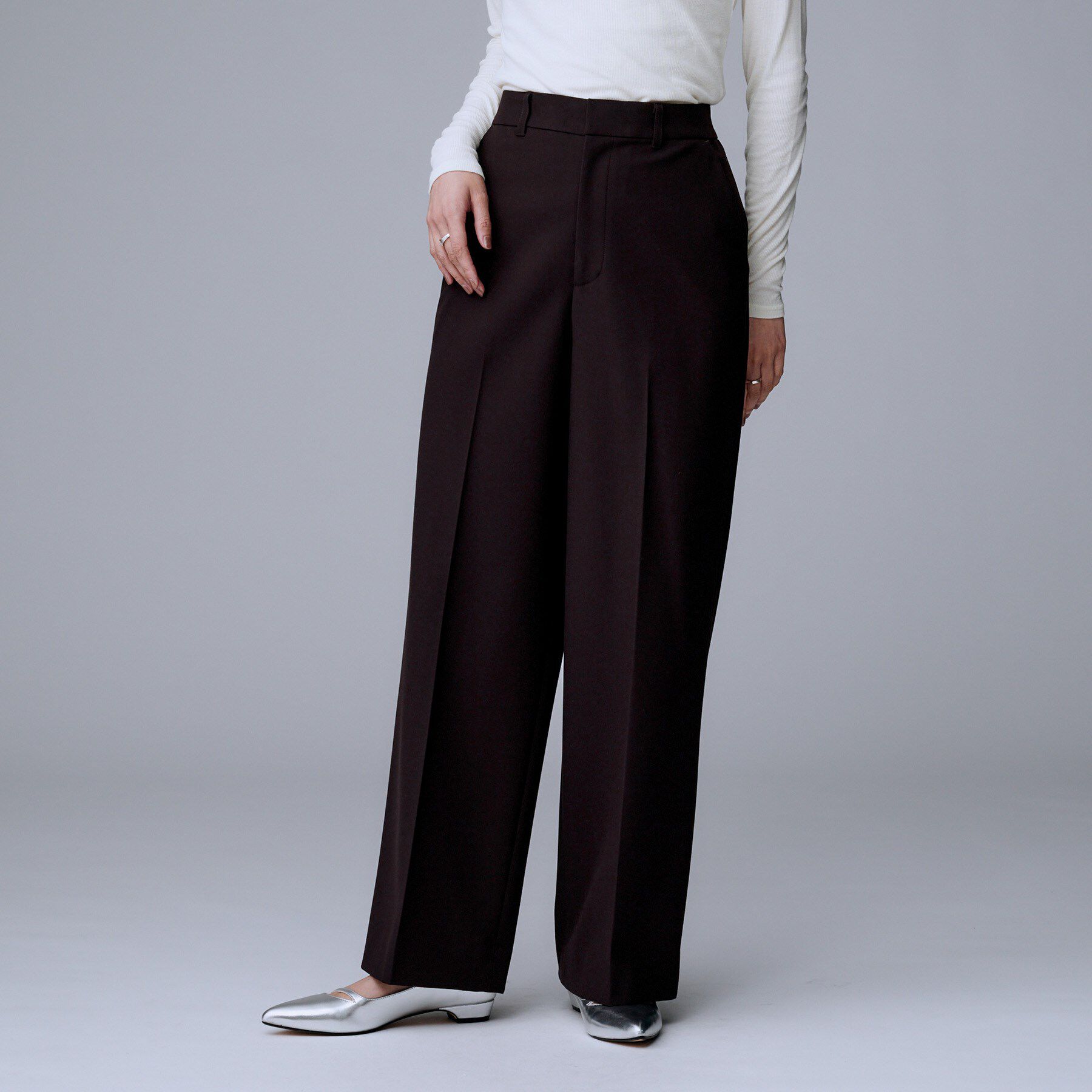 UNTITLED「【あったか素材/ストレッチ性】裏起毛ワイドパンツ」|その他|