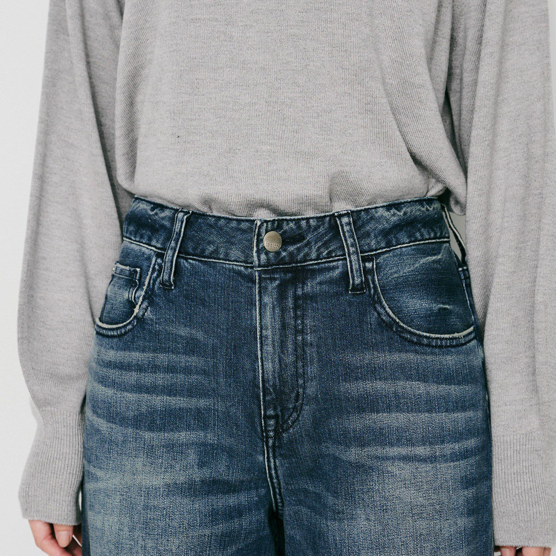 UNTITLED「【 Healthy DENIM 】別注 Pink Pepper ワイドストレートデニム」|デニム|