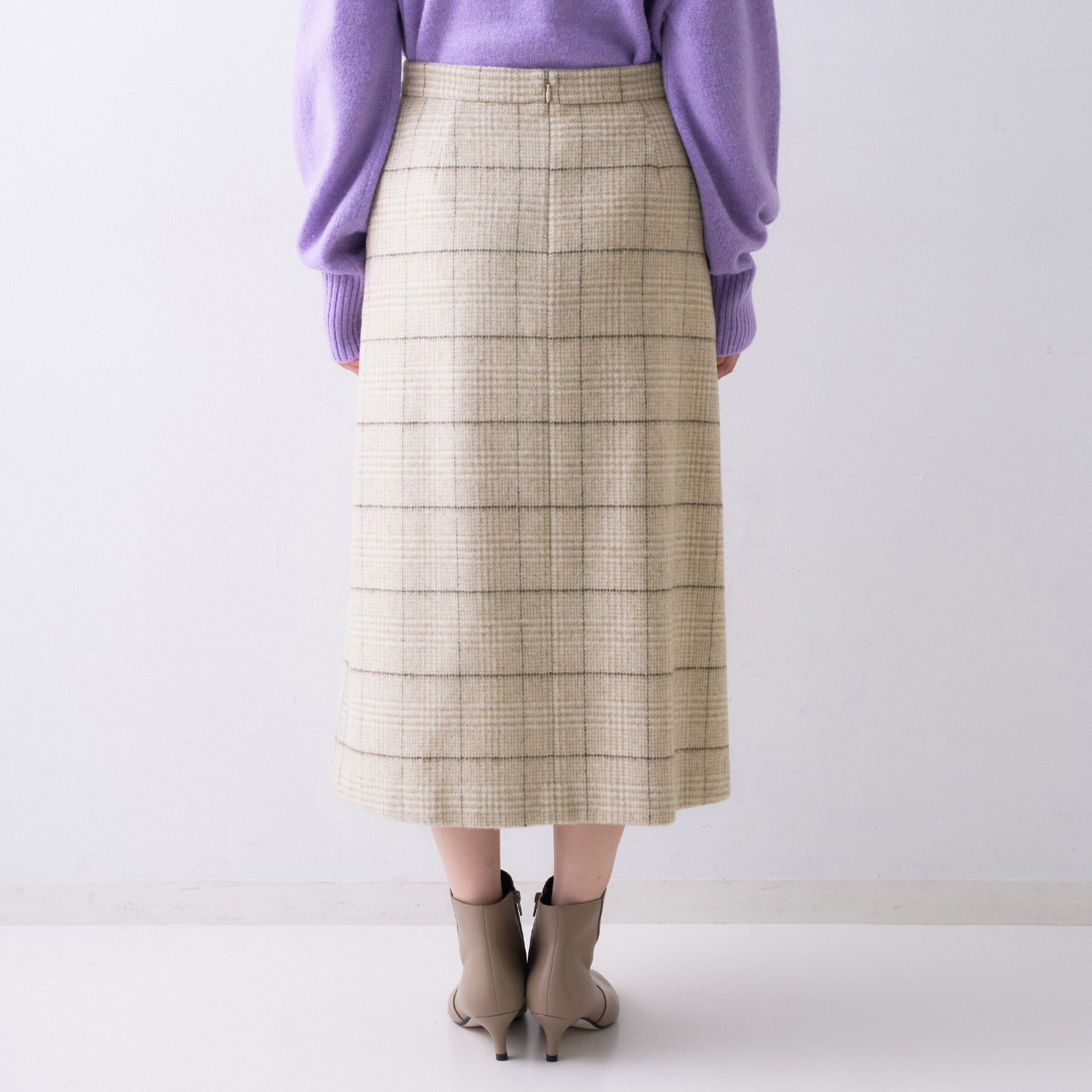 UNTITLED「【ふんわり/タイト見え】グレンチェックスカート」|スカート|