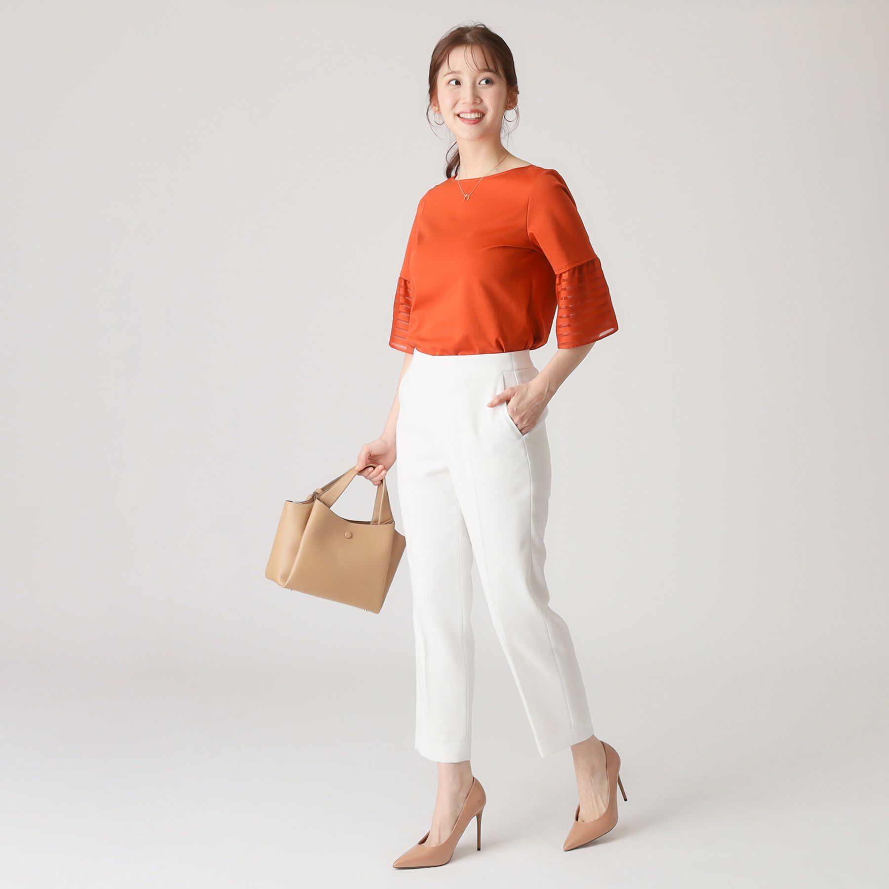 COUP DE CHANCE「【洗える／日本製】袖デザインのジャージプルオーバー」|Tシャツ・カットソー|