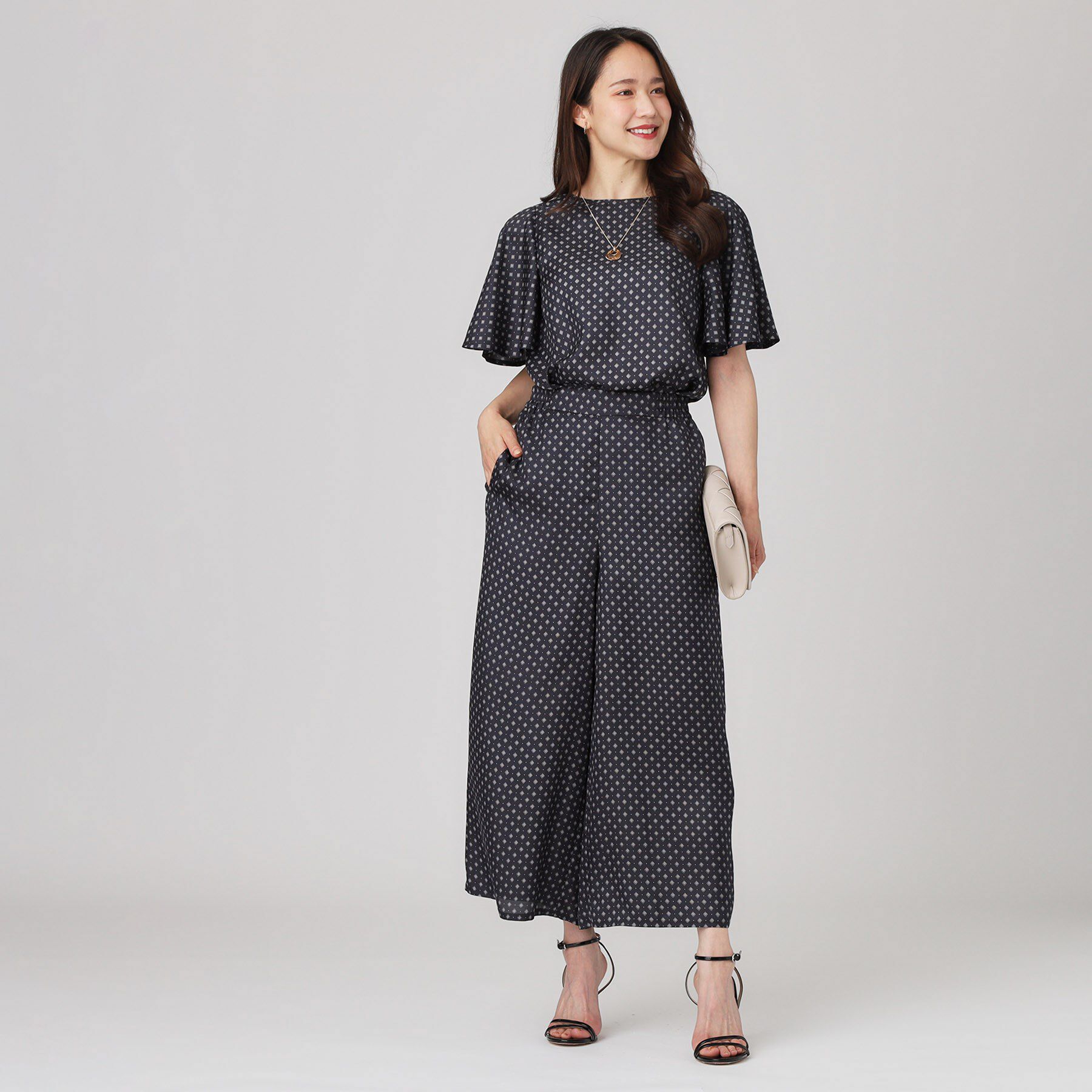 COUP DE CHANCE「【手洗い可／日本製】小紋柄ワイドパンツ」|その他|