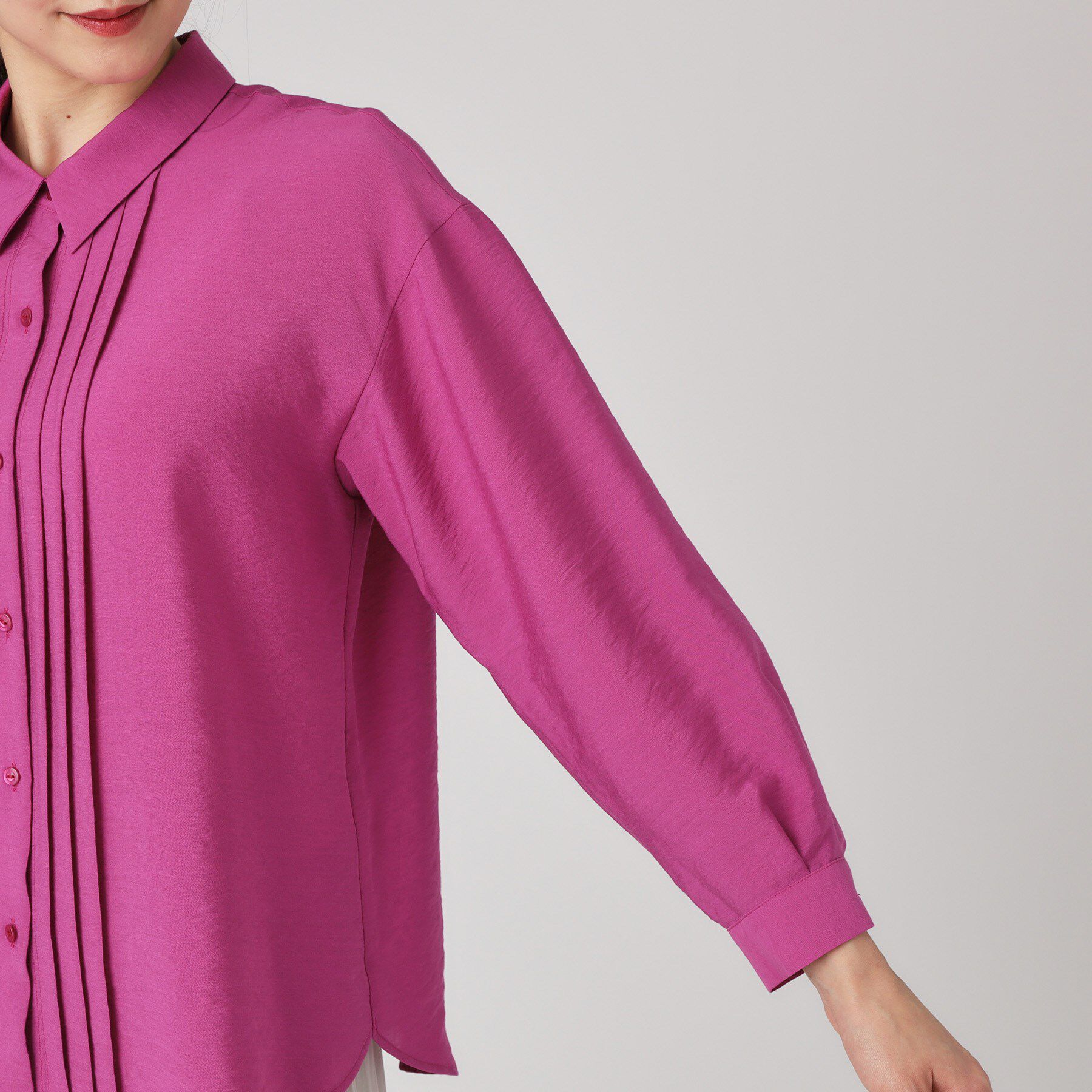 COUP DE CHANCE「【手洗い可】タックデザインブラウス」|シャツ・ブラウス|