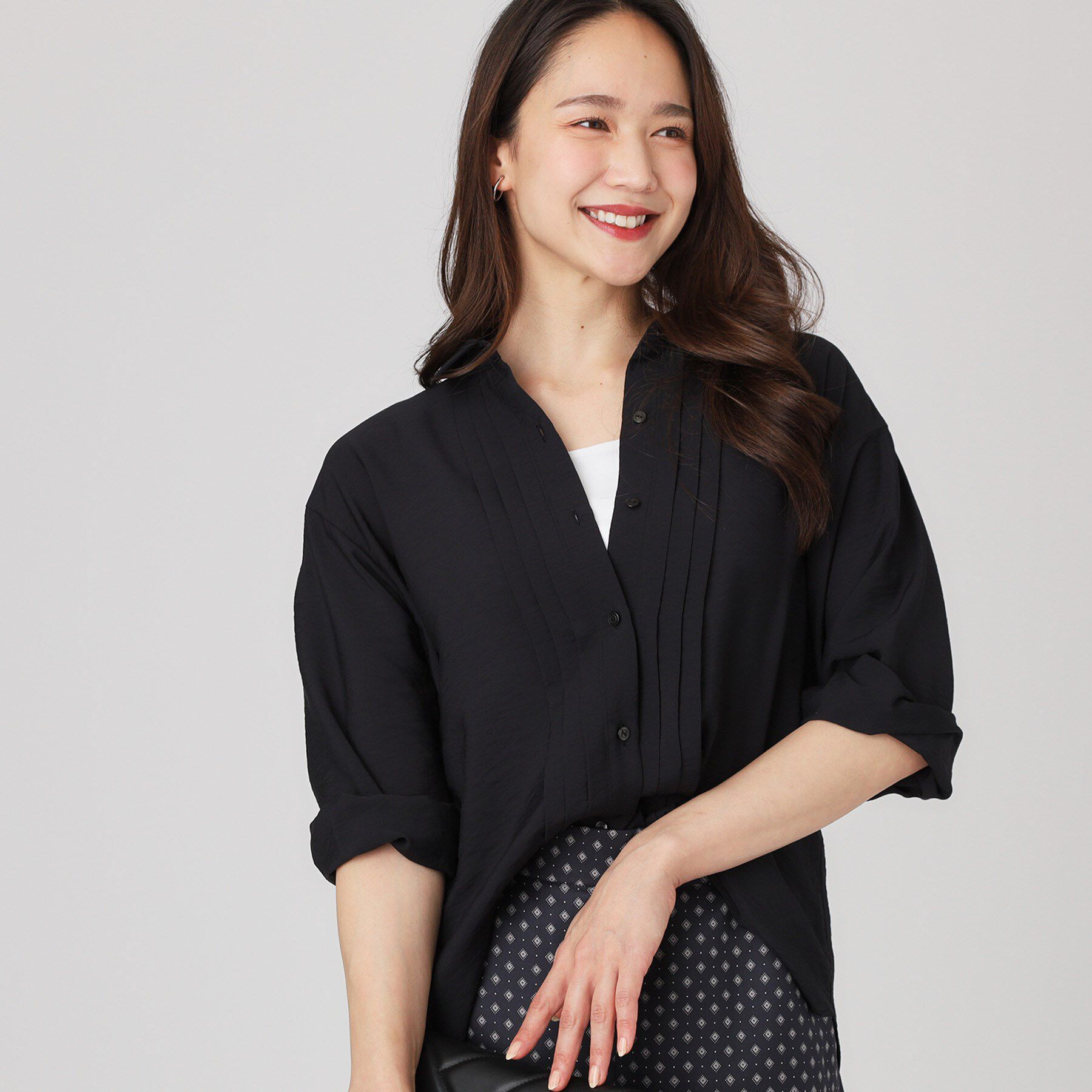 COUP DE CHANCE「【手洗い可】タックデザインブラウス」|シャツ・ブラウス|