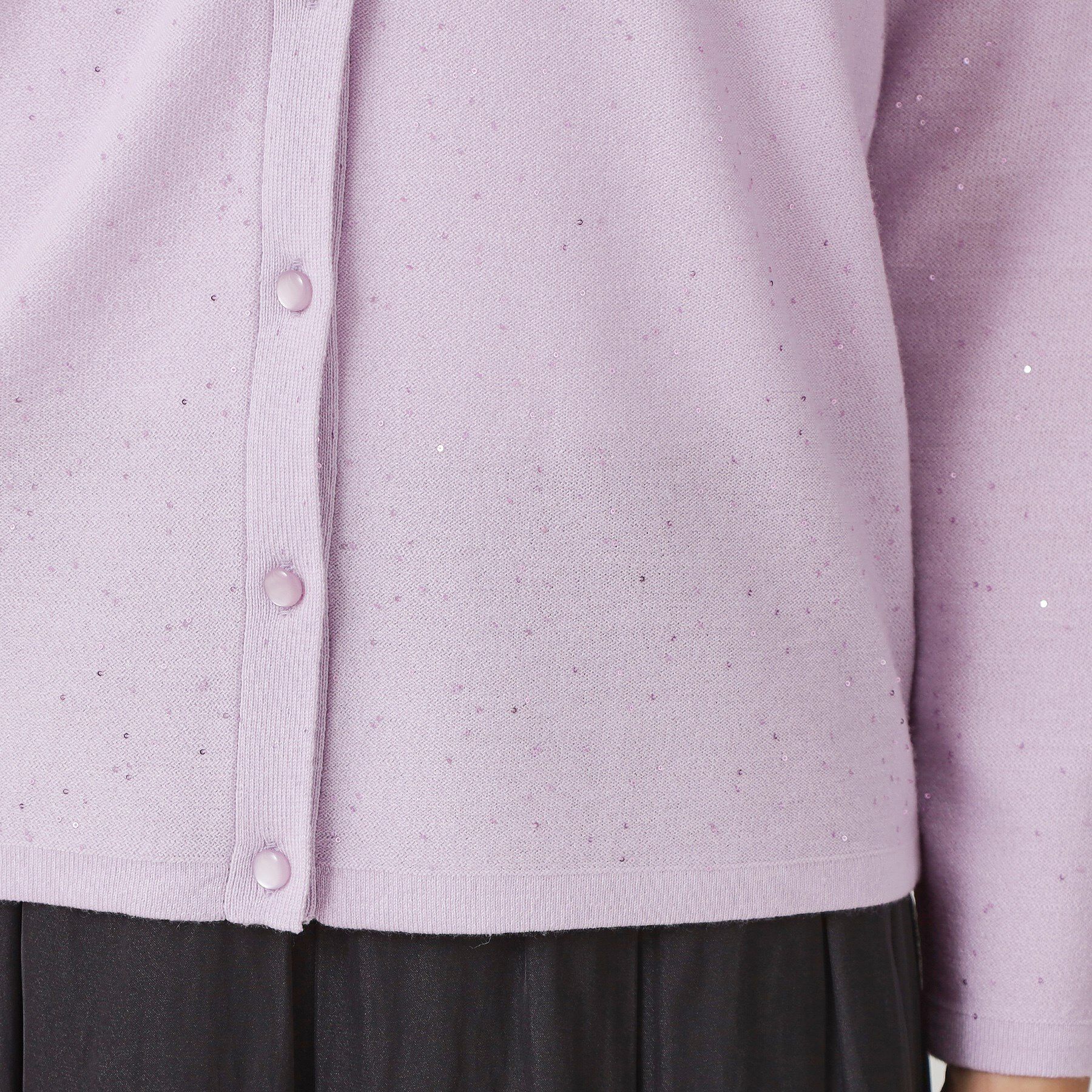 COUP DE CHANCE「【手洗い可】スパンコール入ニットカーディガン」|カーディガン|