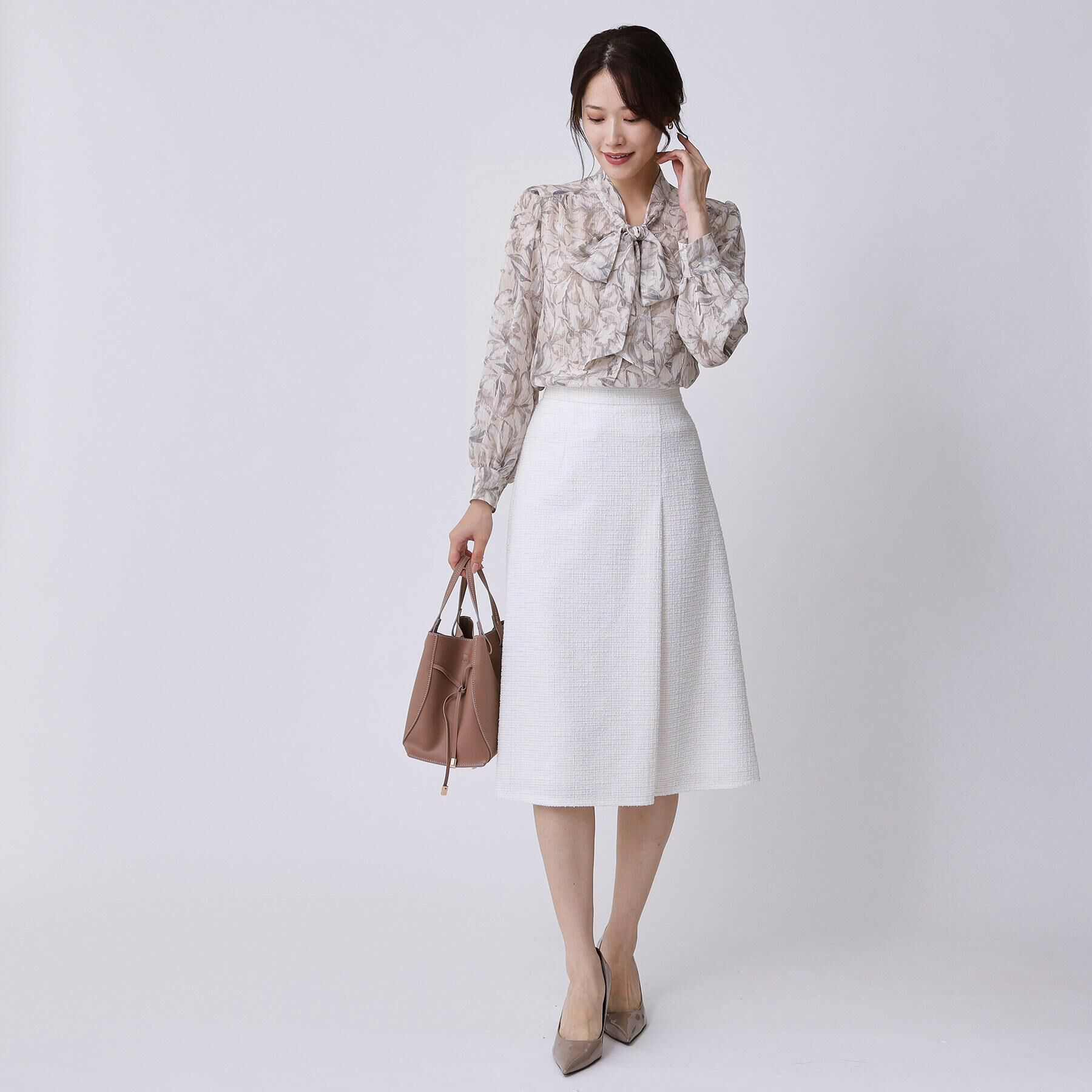 COUP DE CHANCE「【手洗い可／日本製】花柄ボウタイブラウス」|シャツ・ブラウス|