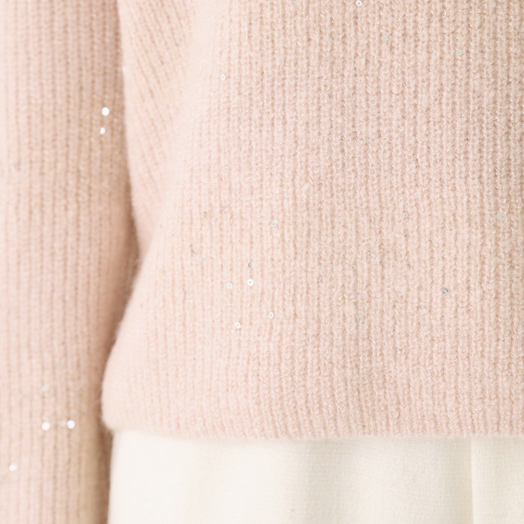 COUP DE CHANCE「【手洗い可】スパンコール付ニットトップス」|ニット・セーター|