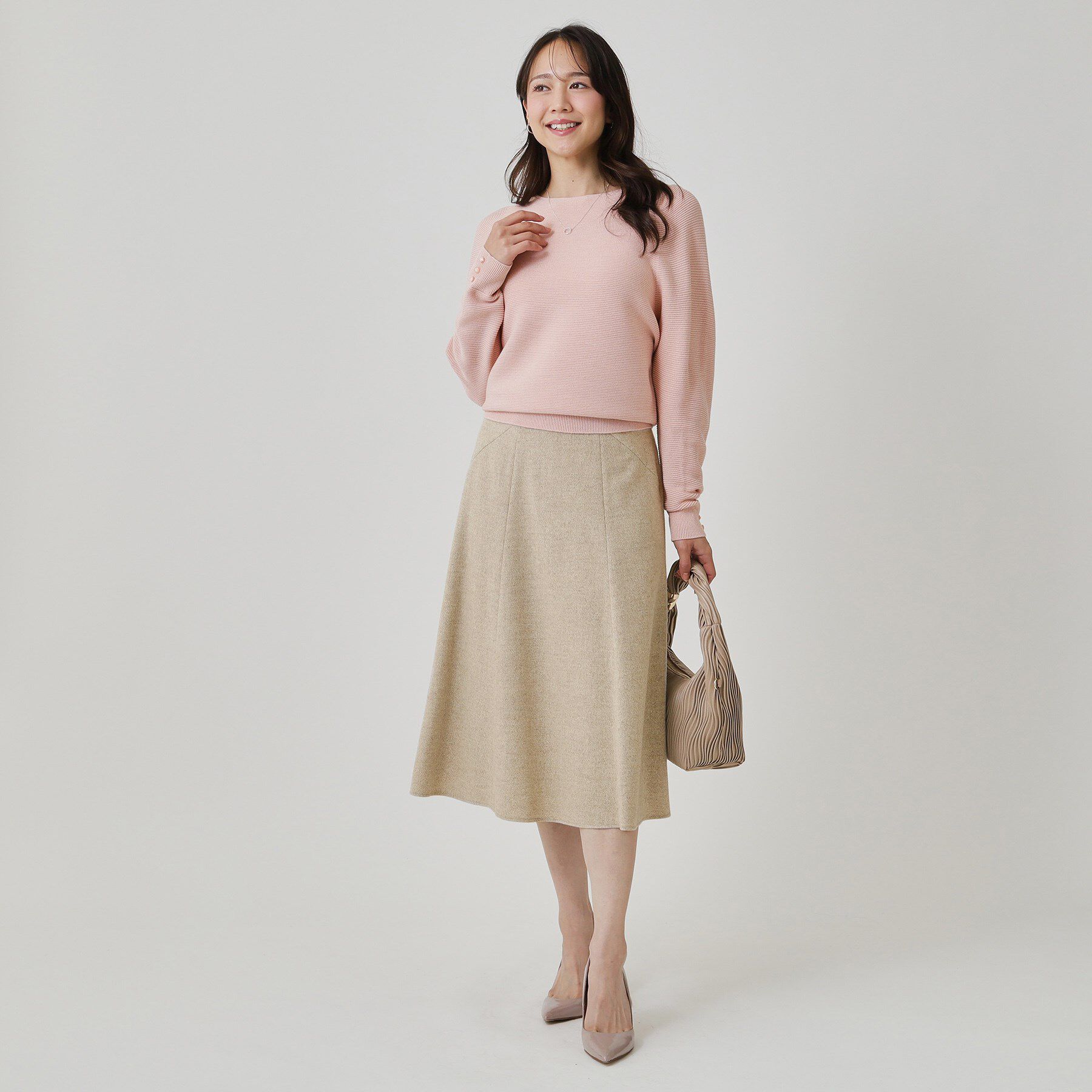 COUP DE CHANCE「【日本製】ラメ混ツイードフレアースカート」|スカート|