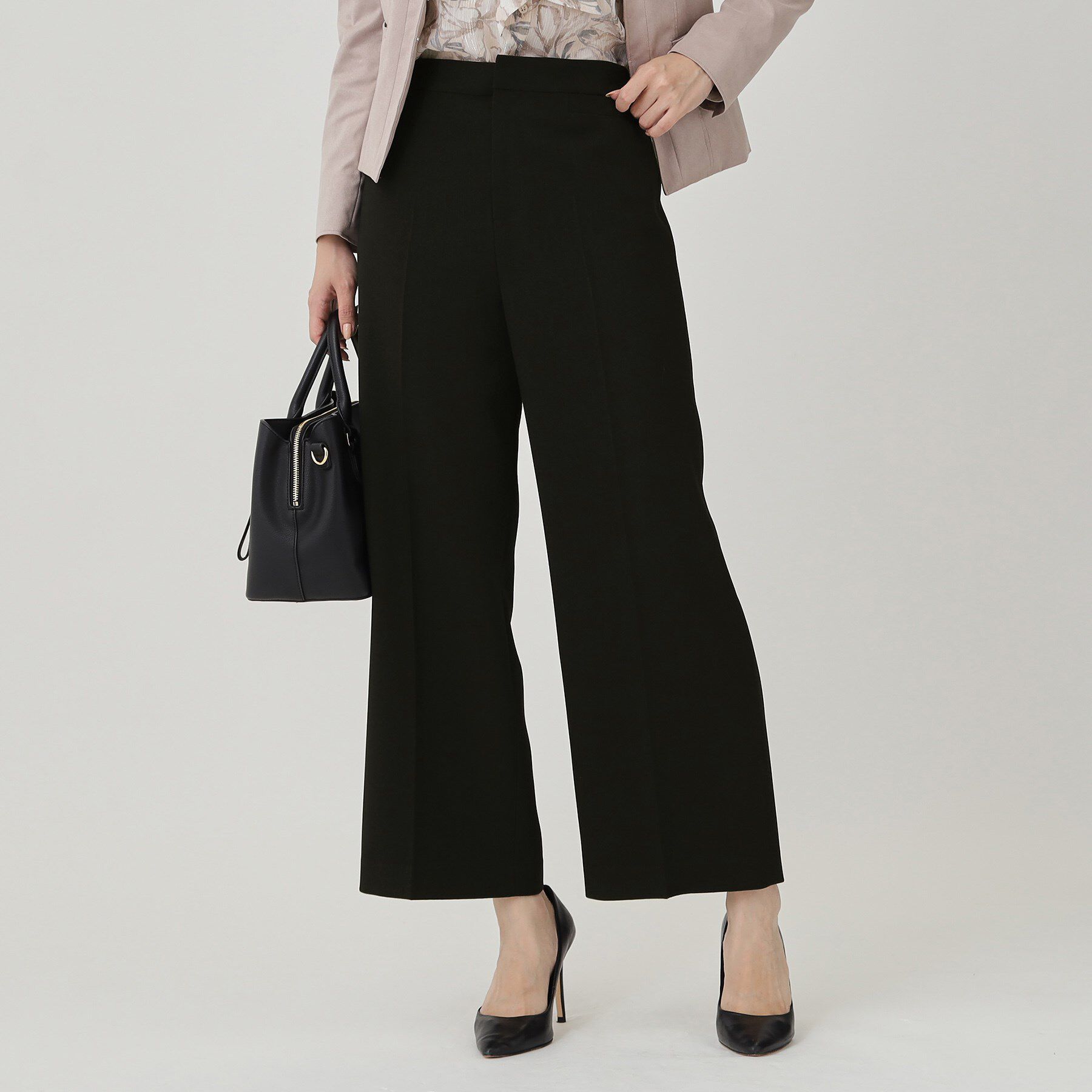 COUP DE CHANCE「【手洗い可】ストレートワイドパンツ」|その他|ブラック(019)