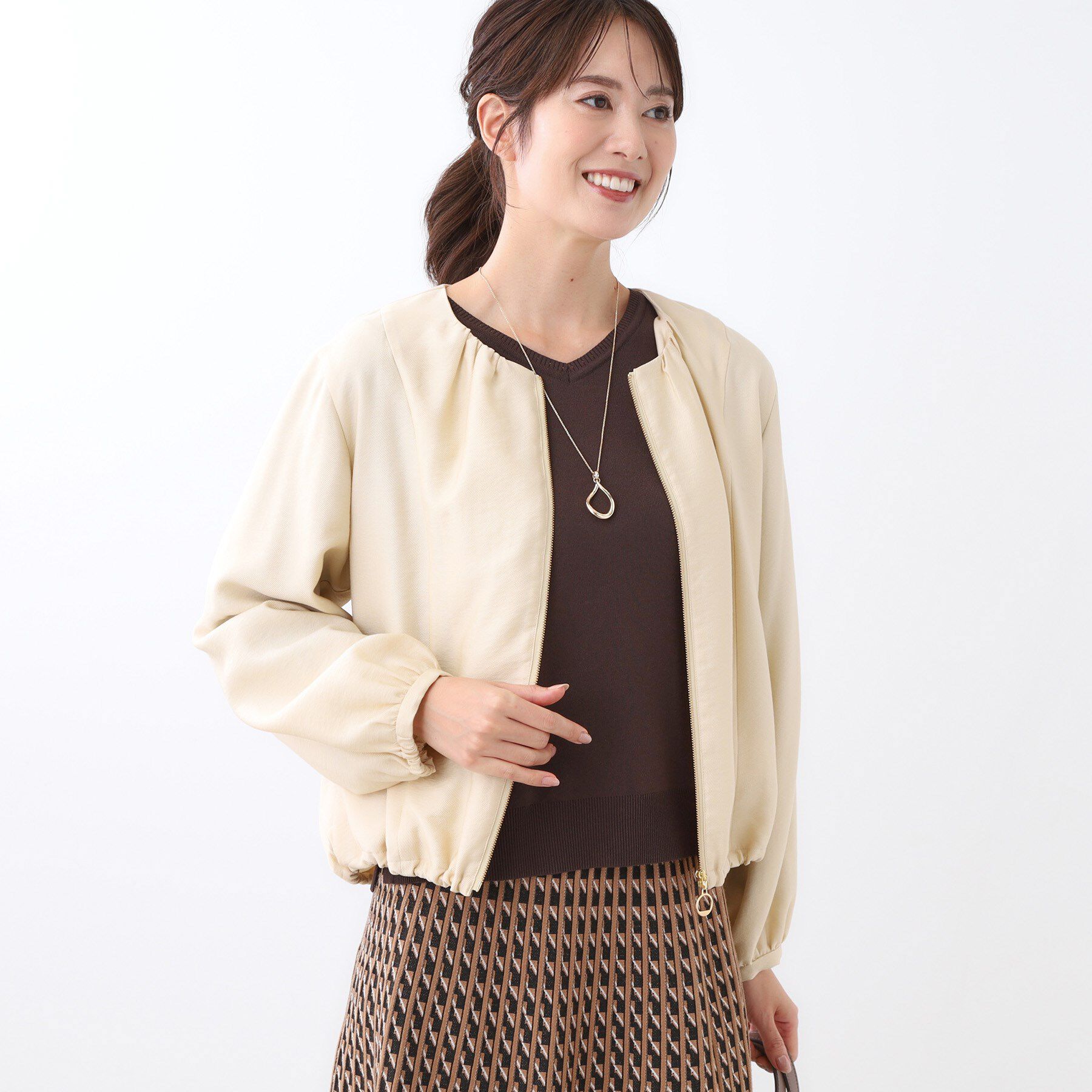 Reflect「【ライトアウター／ゆったり羽織れる／気軽な羽織りに◎】ライトブルゾン」|ブルゾン・スタジャン|