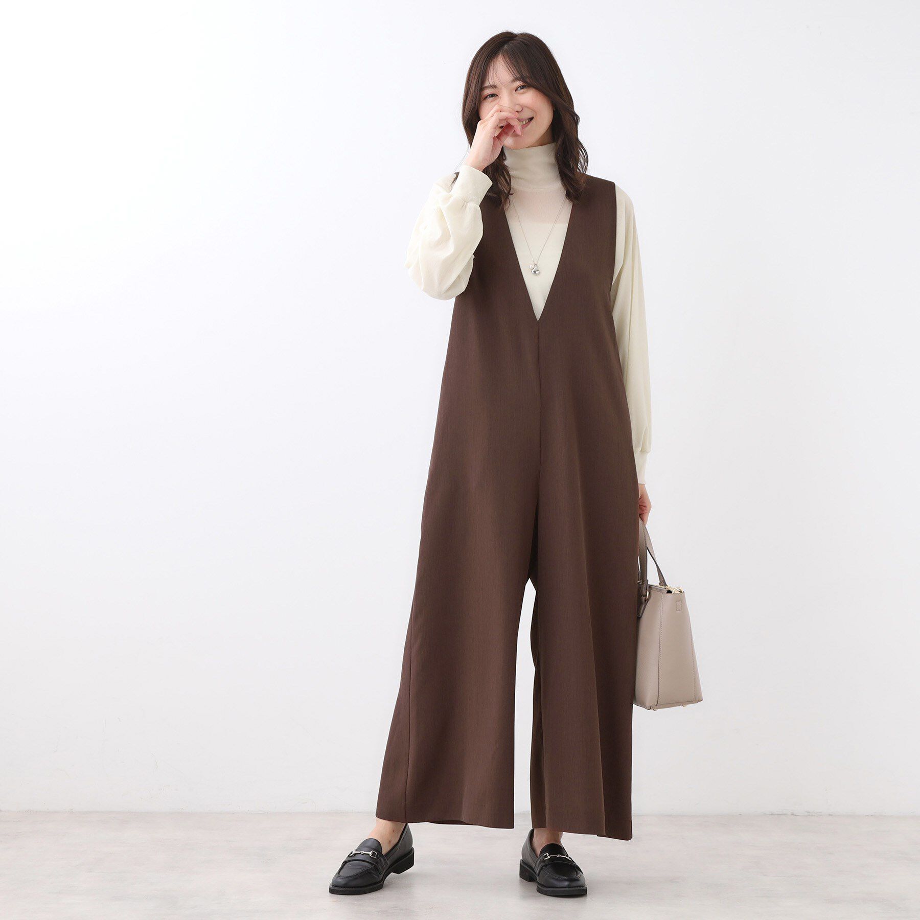 Reflect「【すっきり縦長シルエット】サロペットパンツ」|オールインワン|