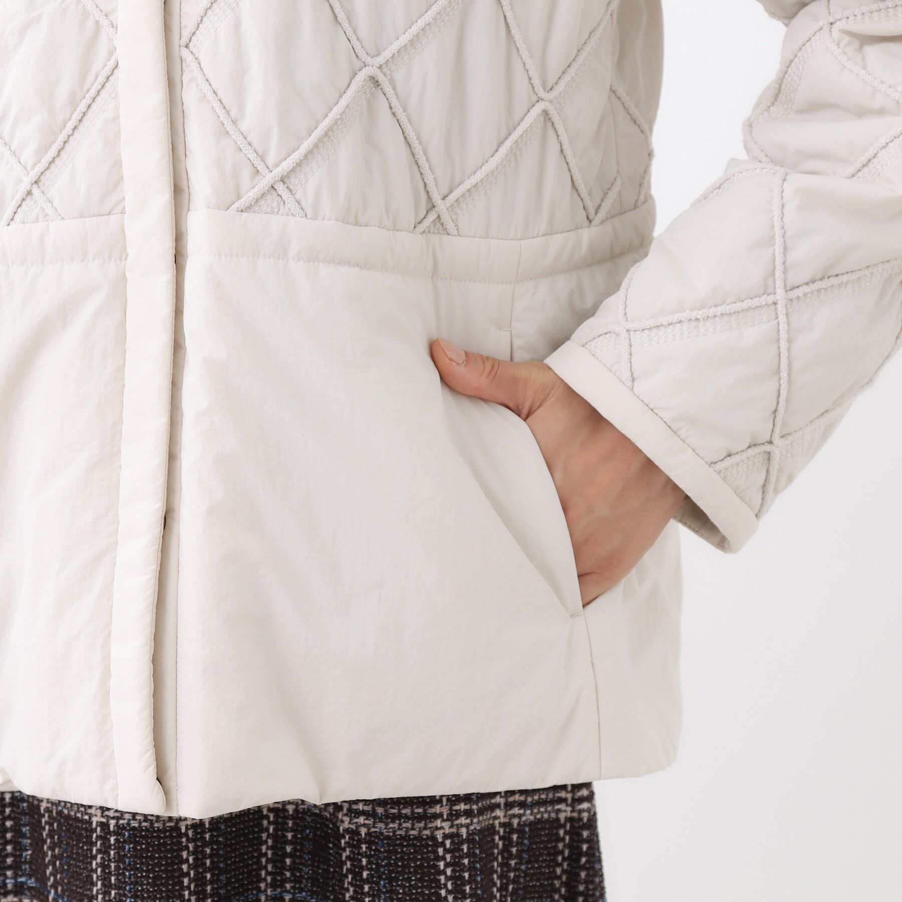 Reflect「【気軽な羽織に◎】中綿キルティングショートコート」|ダウン|