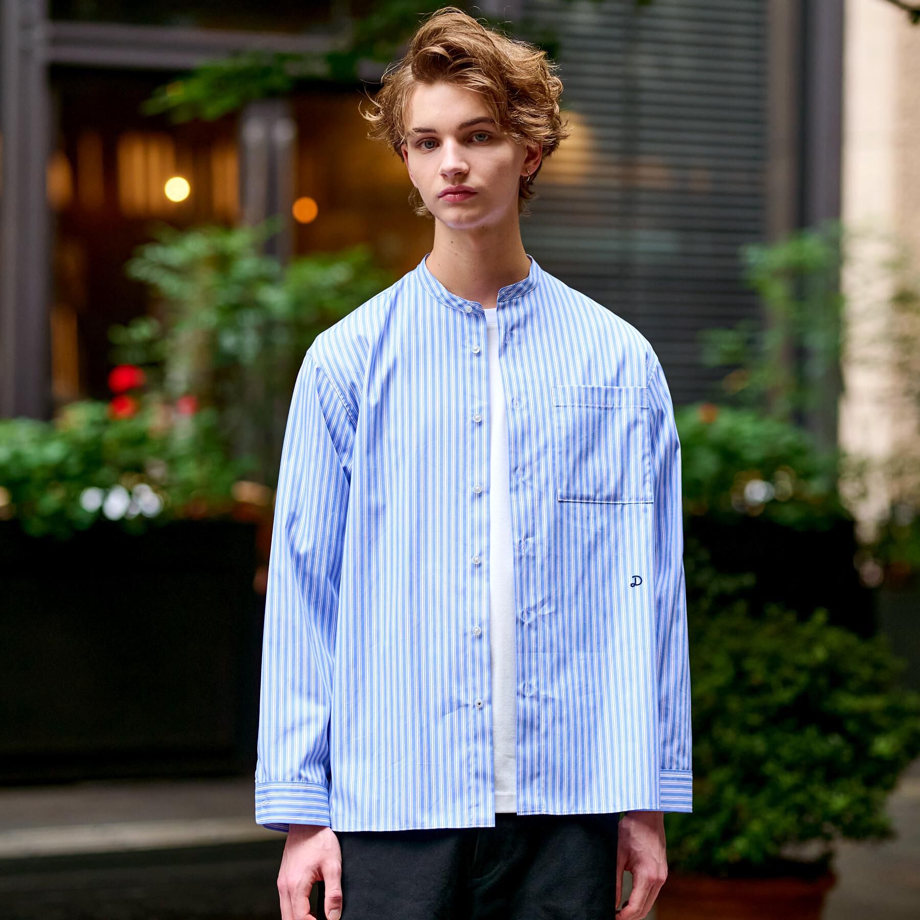 DRESSTERIOR「バンドカラー ロンストシャツ」|シャツ・ブラウス|