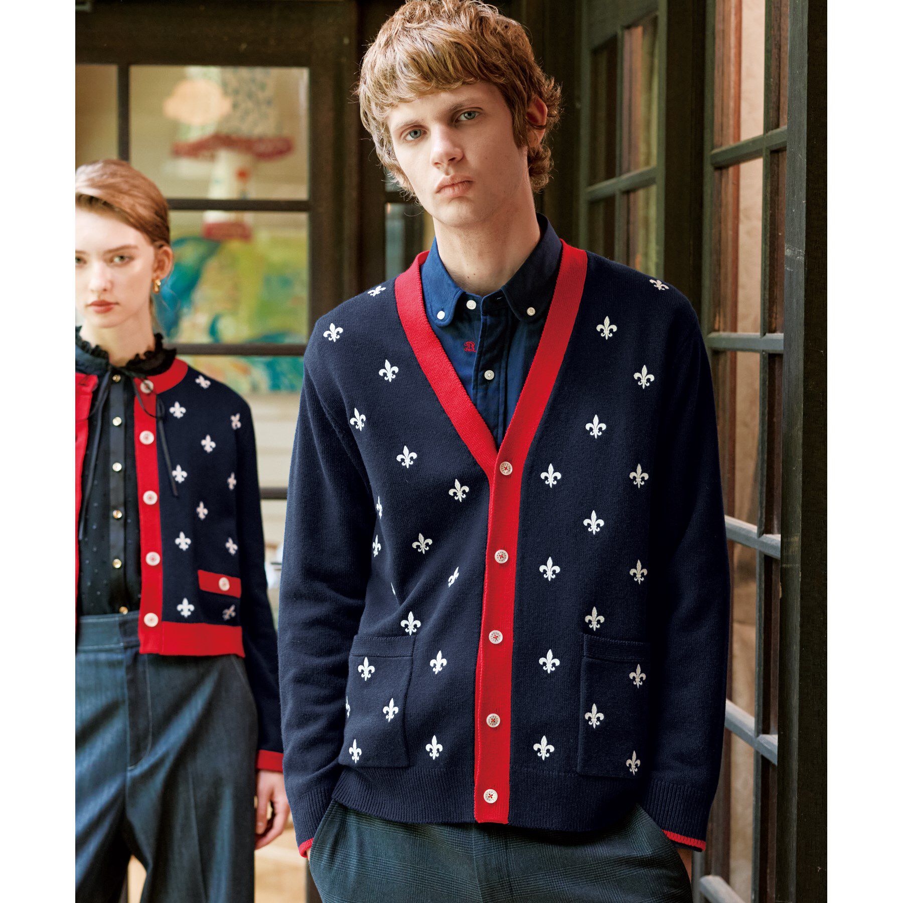 DRESSTERIOR「エンブロイダリー ニットカーディガン」|カーディガン|