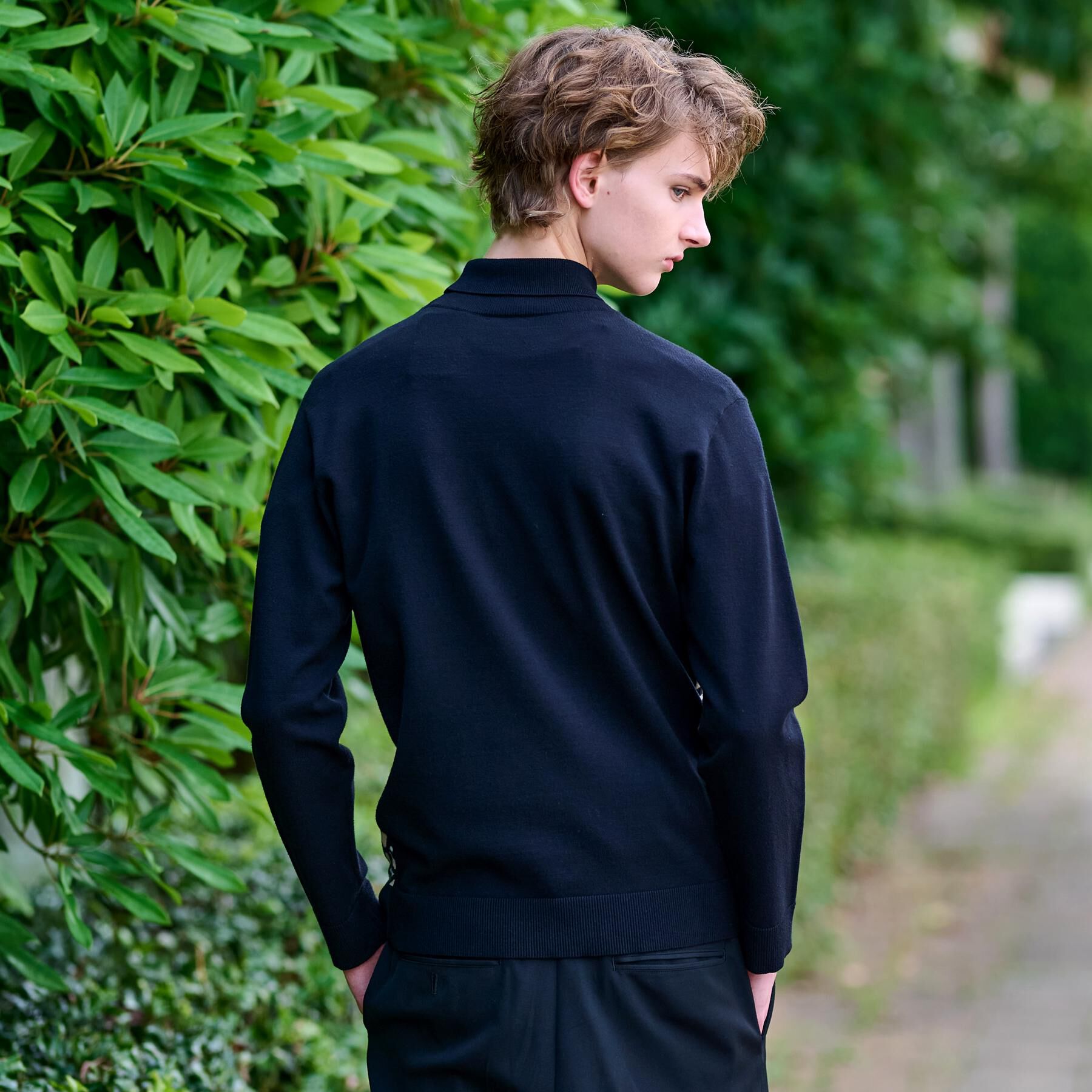 DRESSTERIOR「オーバーラップサークルジャカード タートルニット」|ニット・セーター|