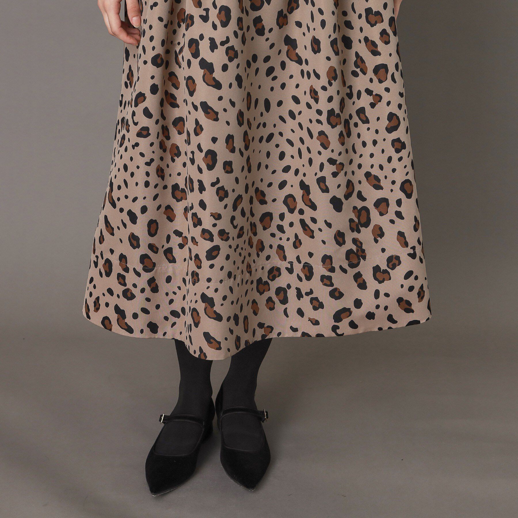 DRESSTERIOR「レオパードタックボリュームスカート」|スカート|