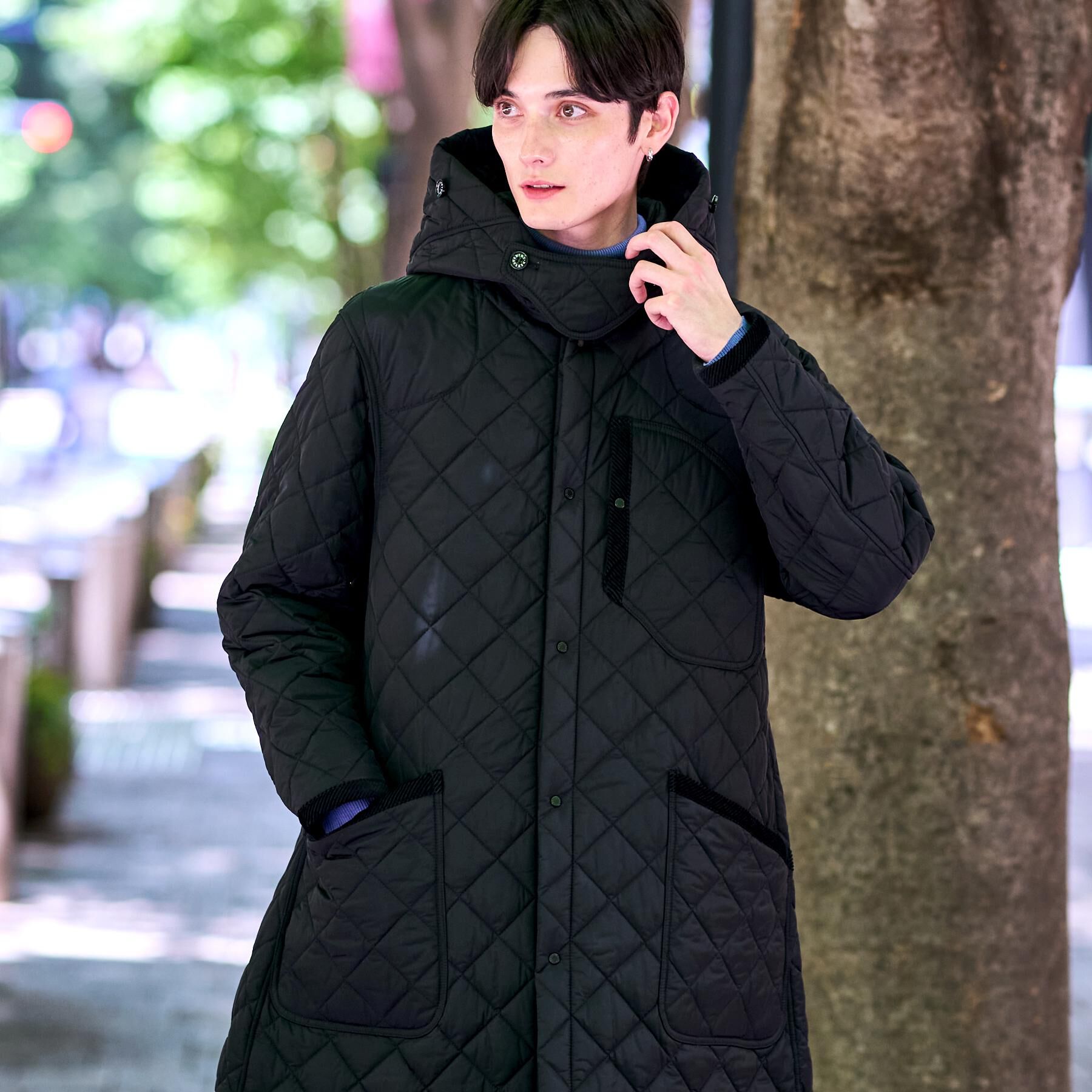 DRESSTERIOR「キルティング フーデット コート」|ダウン|