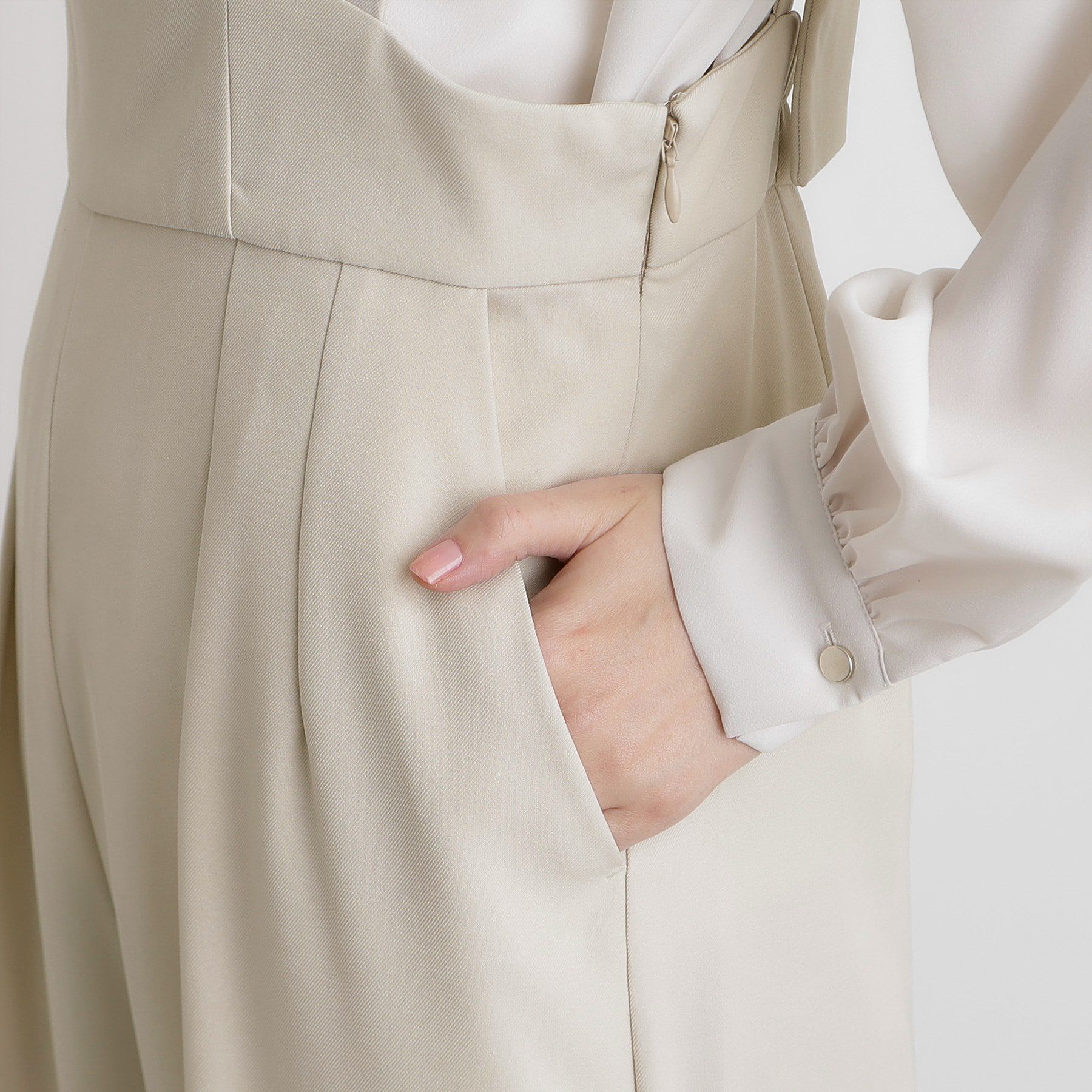 grove「ハイウエストサロペット」|オールインワン|