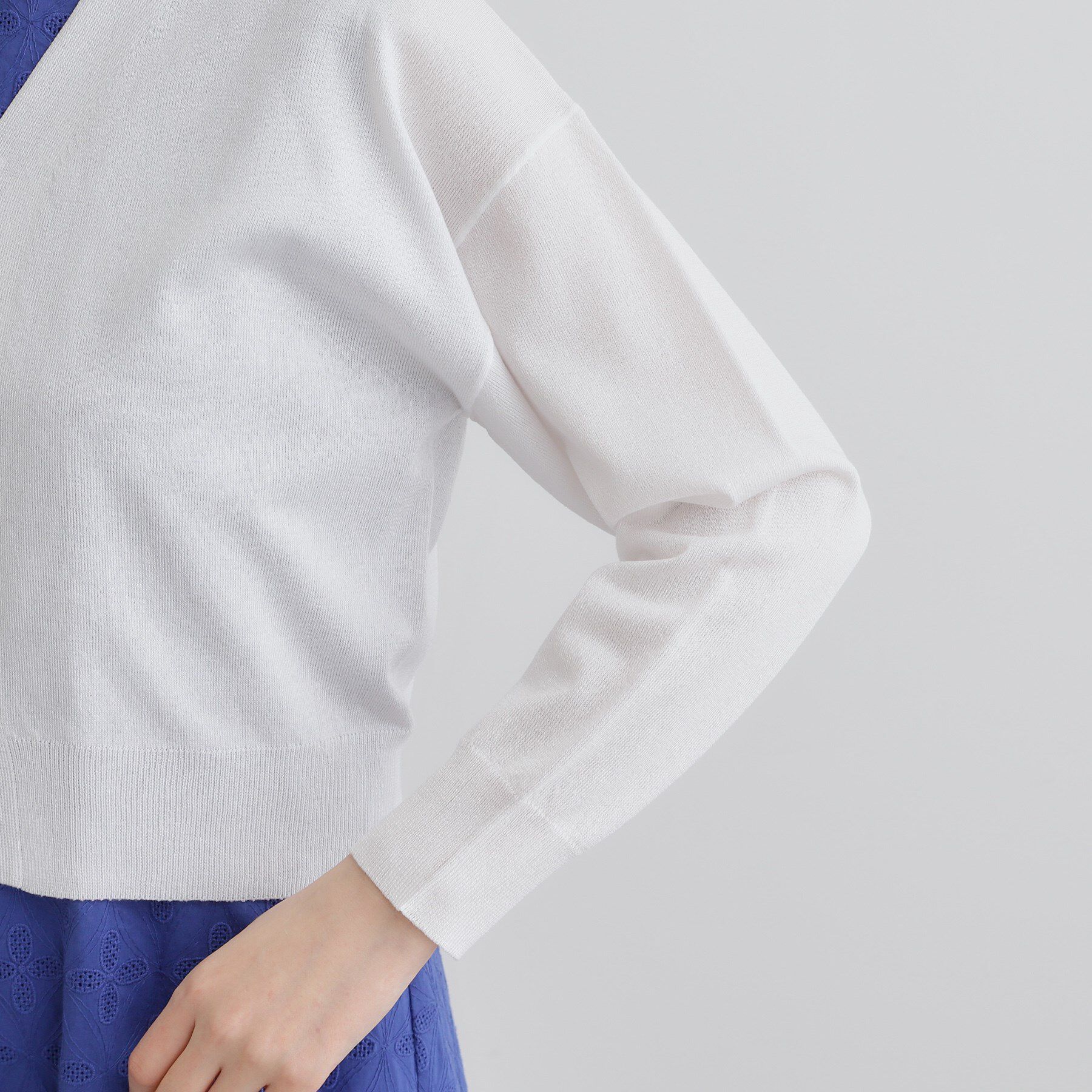 grove「【洗える】シアーニットジップカーディガン」|カーディガン|