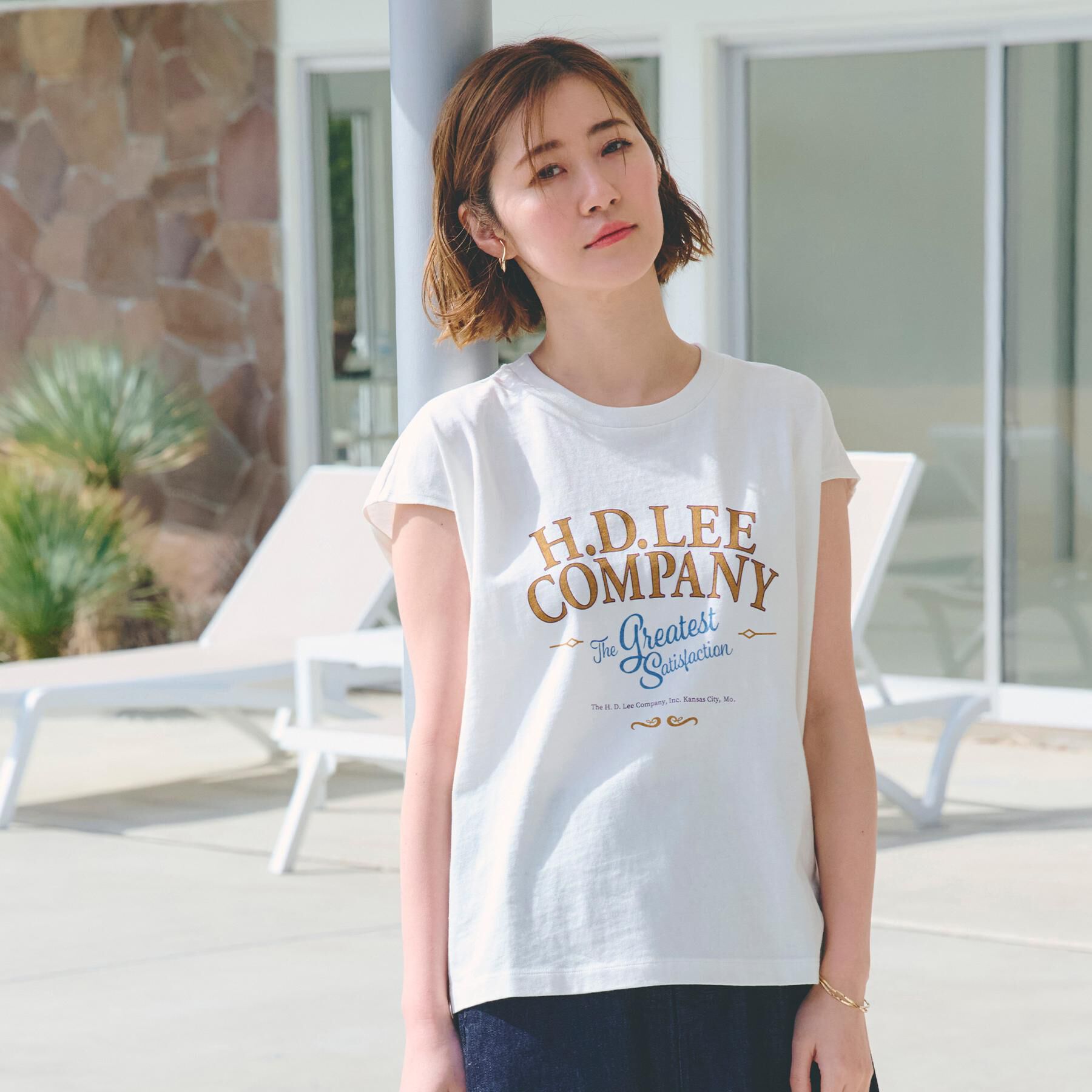 grove「【Lee&times;grove別注】PRINT　SLEEVELESS T-SHIRTS」|Tシャツ・カットソー|オフホワイト(003