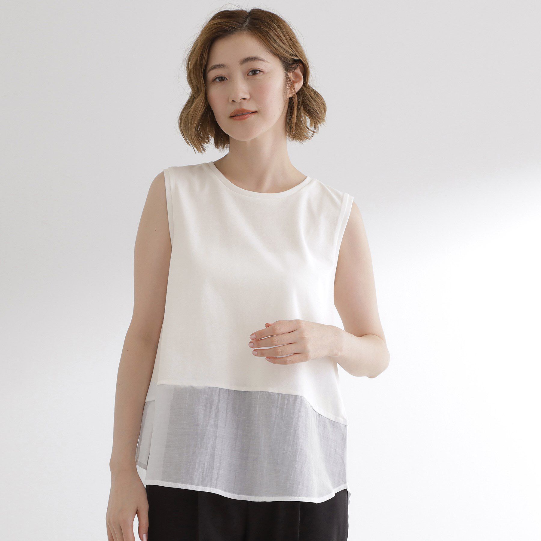 grove「裾切替レイヤードタンク」|キャミソール|