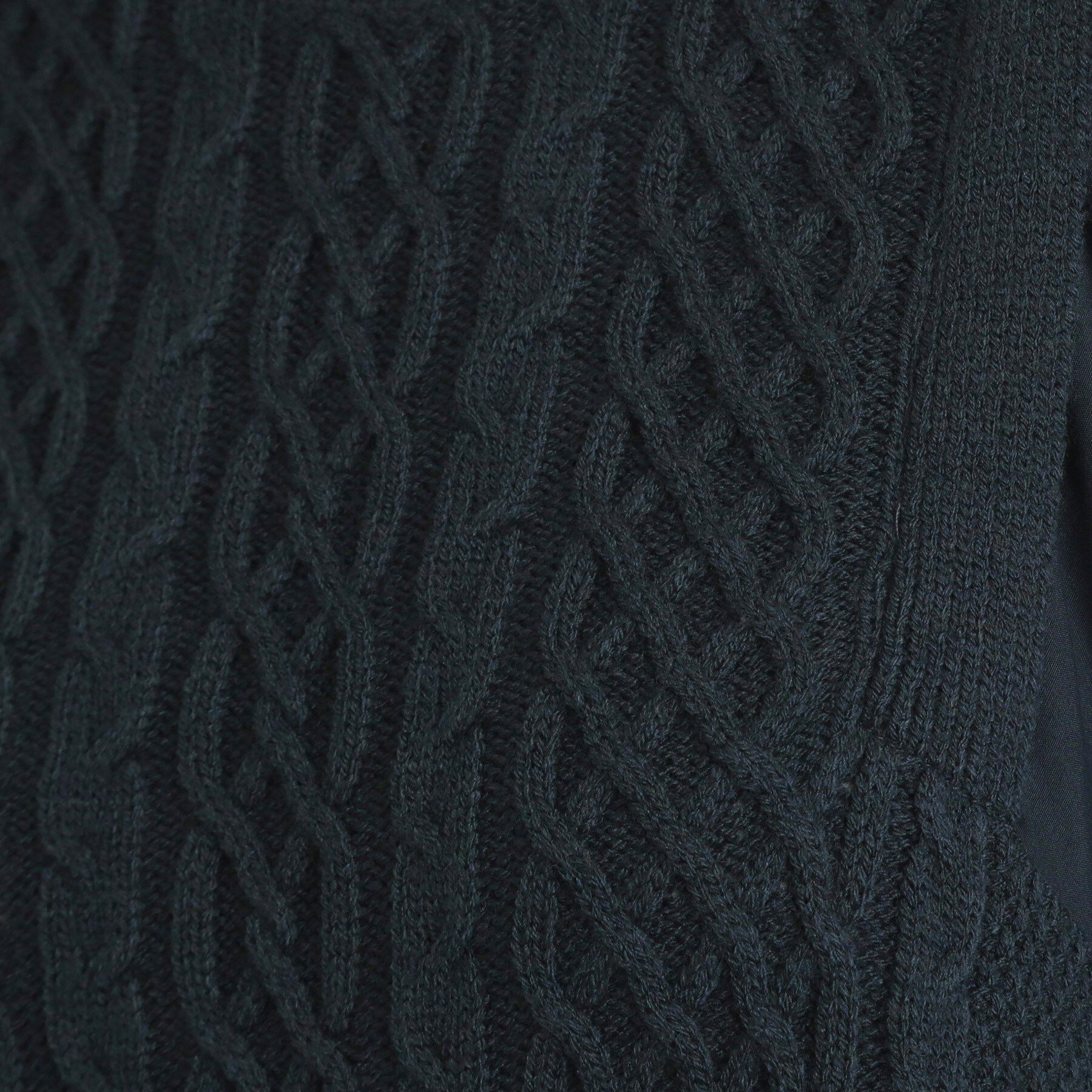 grove「一枚で華やぐ、袖布帛ケーブルニットワンピース」|ワンピース|