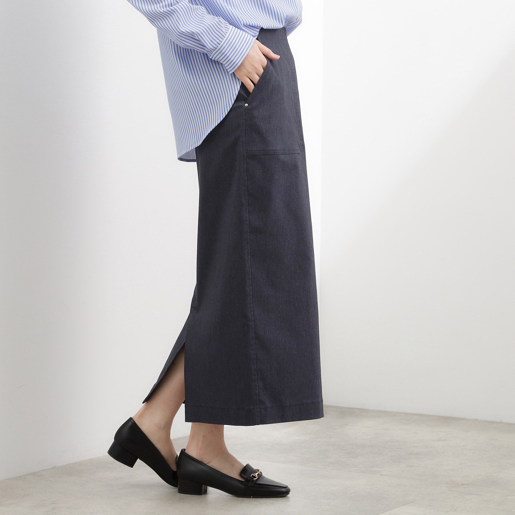 grove「【貴島明日香さん着用】ハイパーストレッチナロースカート」|スカート|