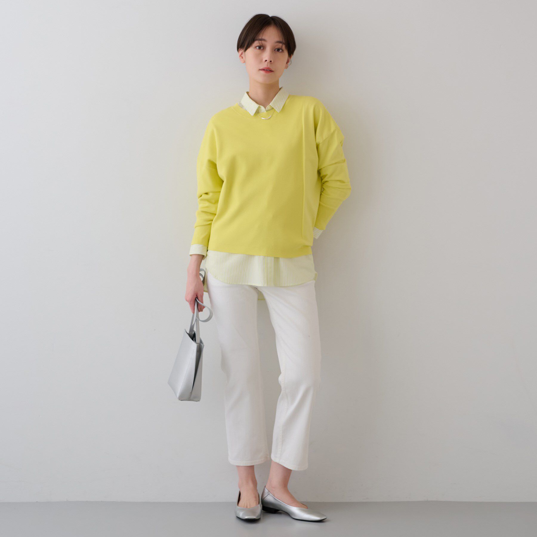 INDIVI「【洗える】アシメデザイン ドルマンスリーブニット」|ニット・セーター|