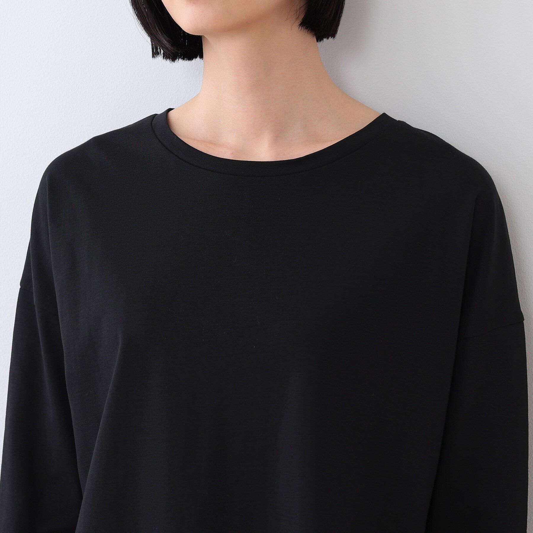 INDIVI「【キレイめ】ベーシックロングTシャツ」|Tシャツ・カットソー|