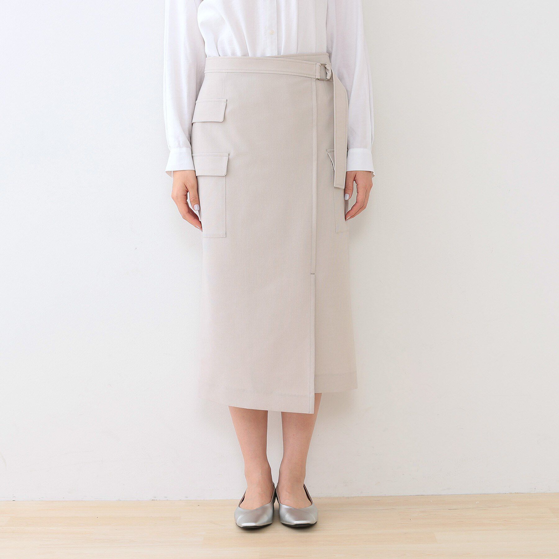 INDIVI「【洗える／アシメ／SETUP可能】カーゴデザインスカート」|スカート|