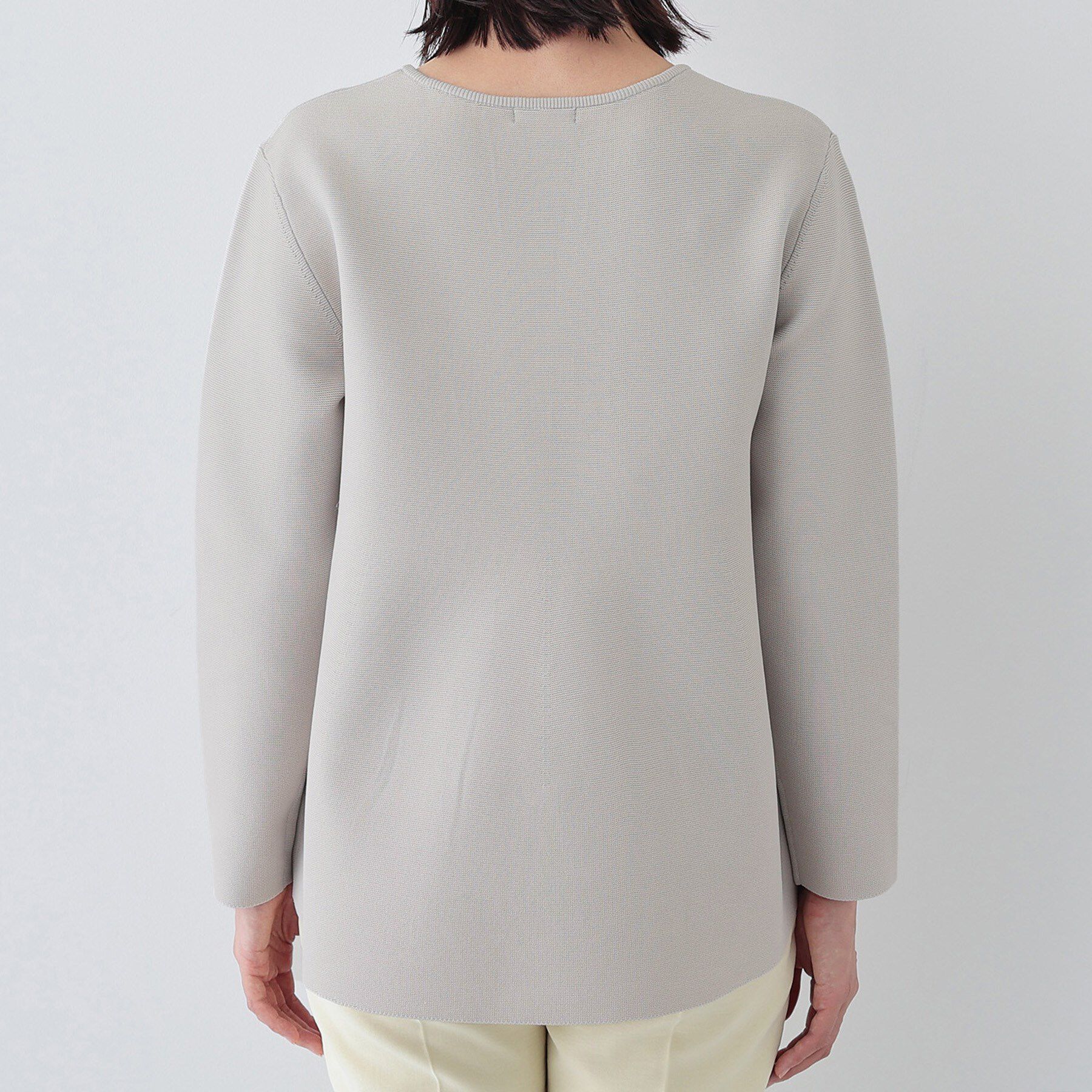 INDIVI「【洗える／軽量】美シルエット ペプラムニット」|ニット・セーター|