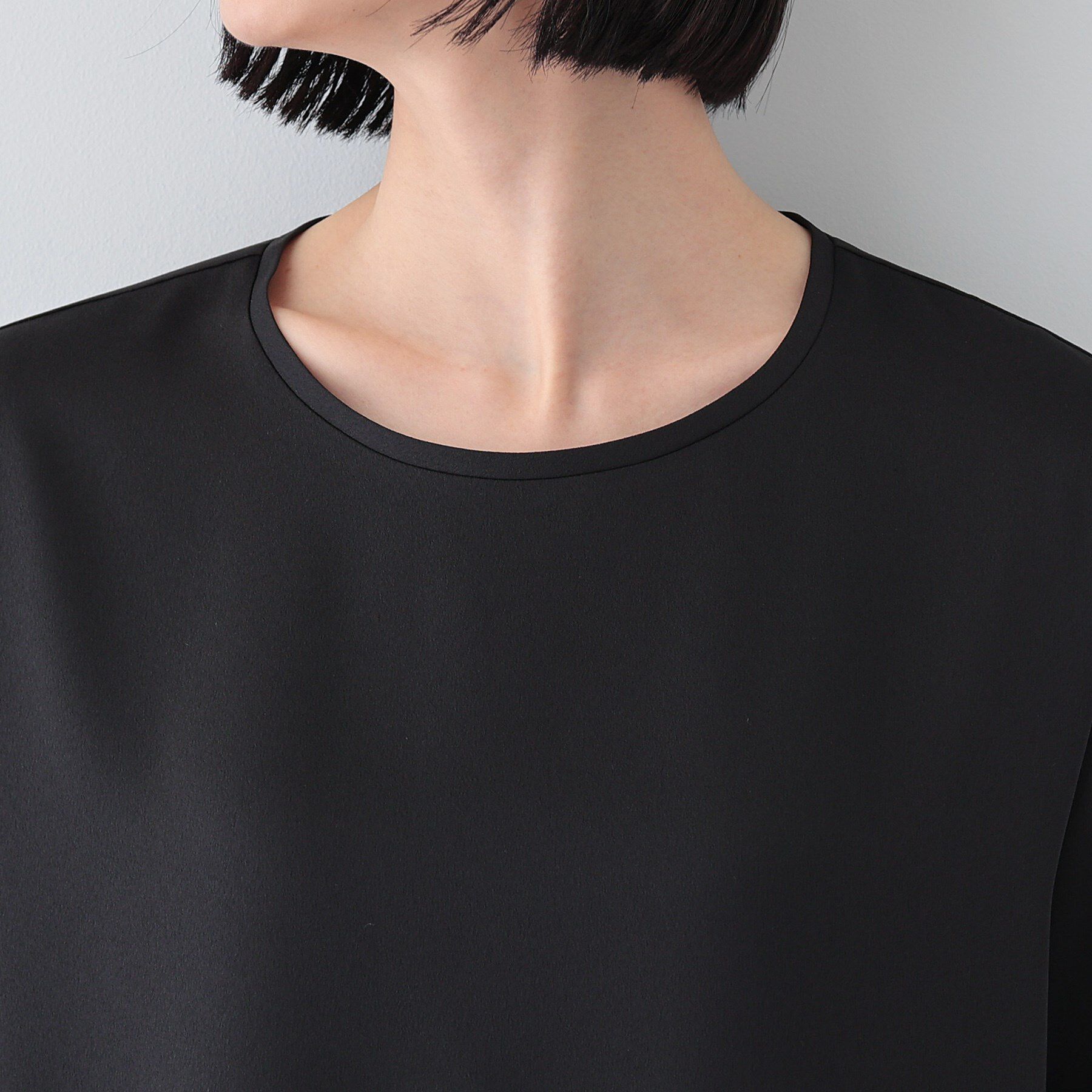 INDIVI「【洗える】袖＆裾 シアーデザイントップス」|Tシャツ・カットソー|