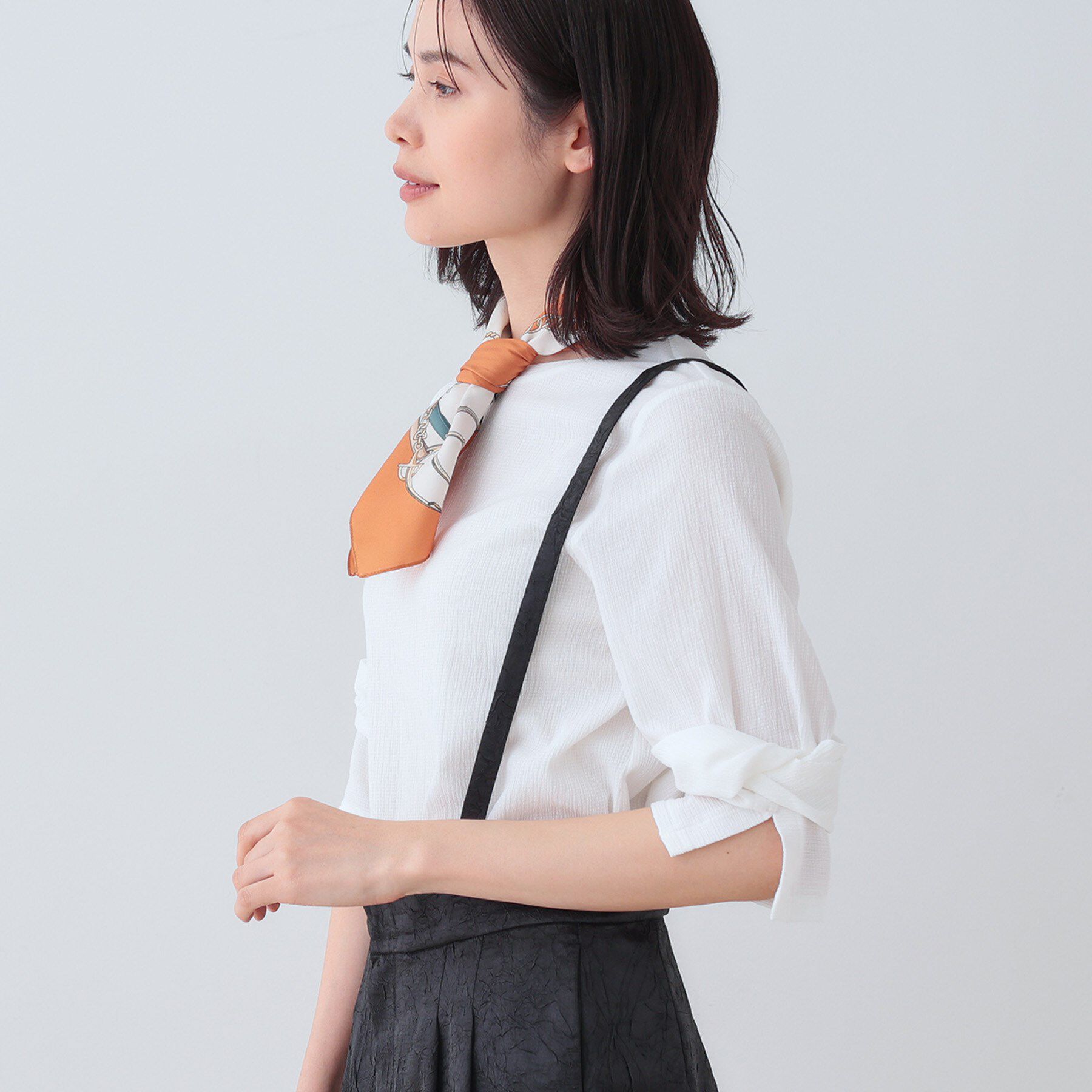 INDIVI「【洗える／吸水速乾／UVケア】ねじりデザイン袖カットソー」|Tシャツ・カットソー|