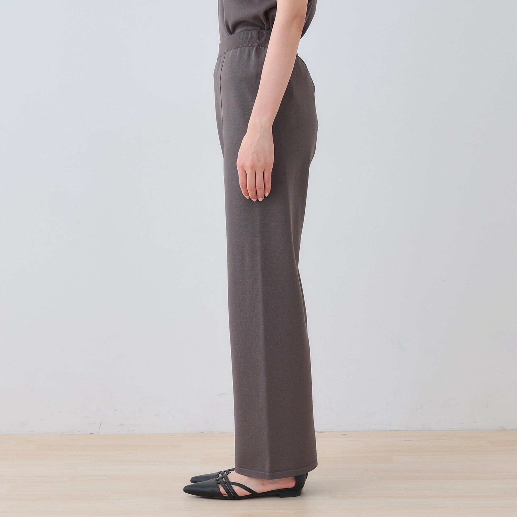 INDIVI「【洗える／SETUP可能／ウエストゴム】イージーニットパンツ」|その他|