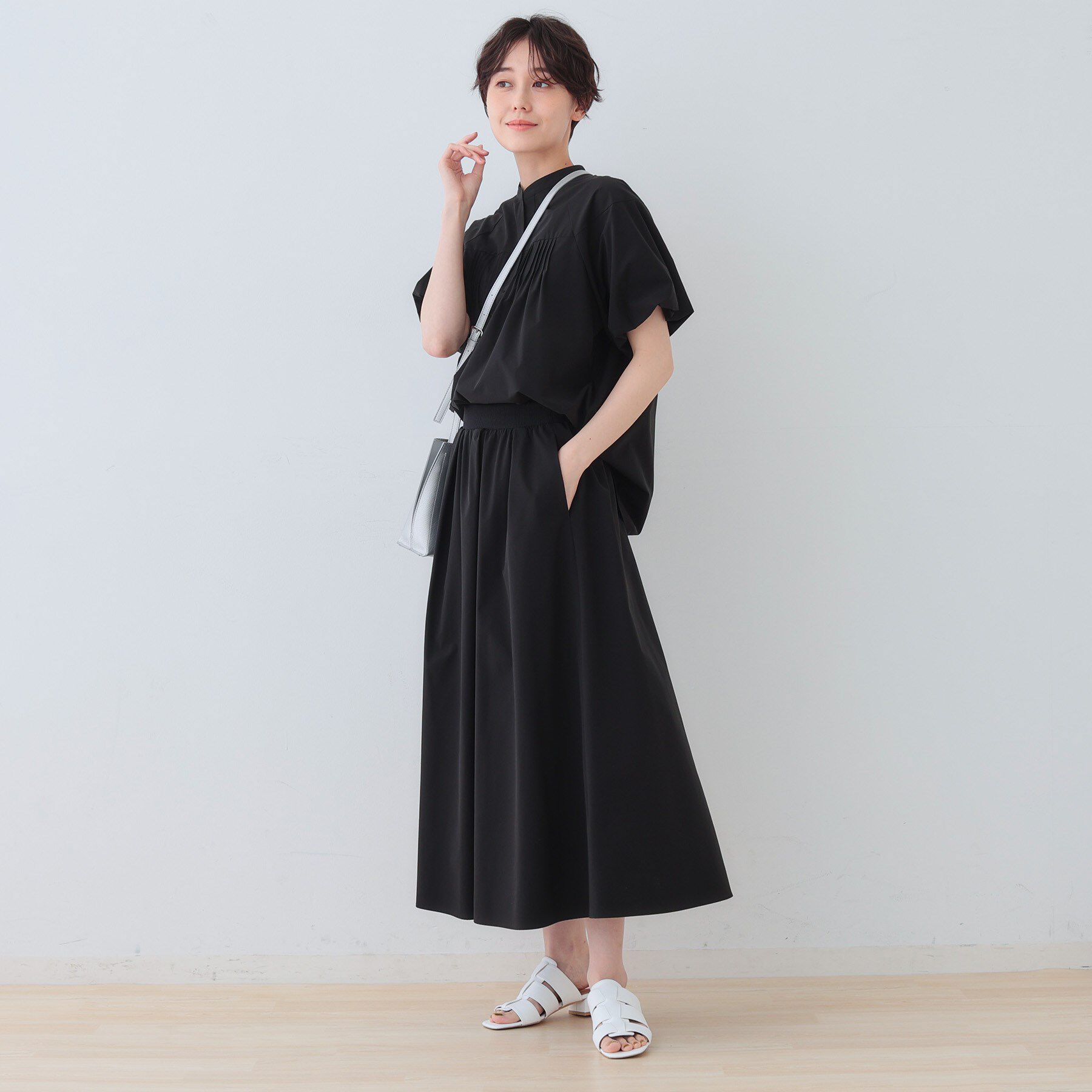 INDIVI「【通気性◎撥水／UVケア／SETUP可能】アクティブスカート」|スカート|